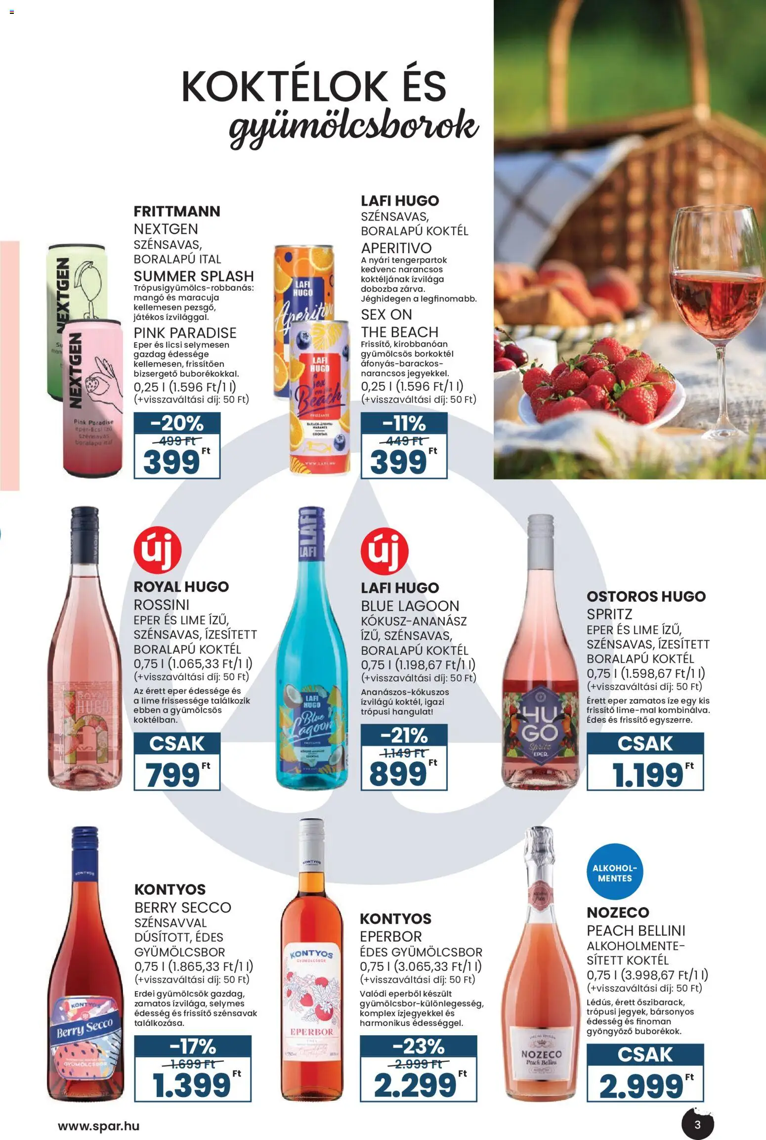Spar akciós ujság - amely érvényes a következő dátumtól: 29.04.2026 | Oldal: 3 | Termékek: Lime, Eperbor, Alkohol, Mangó