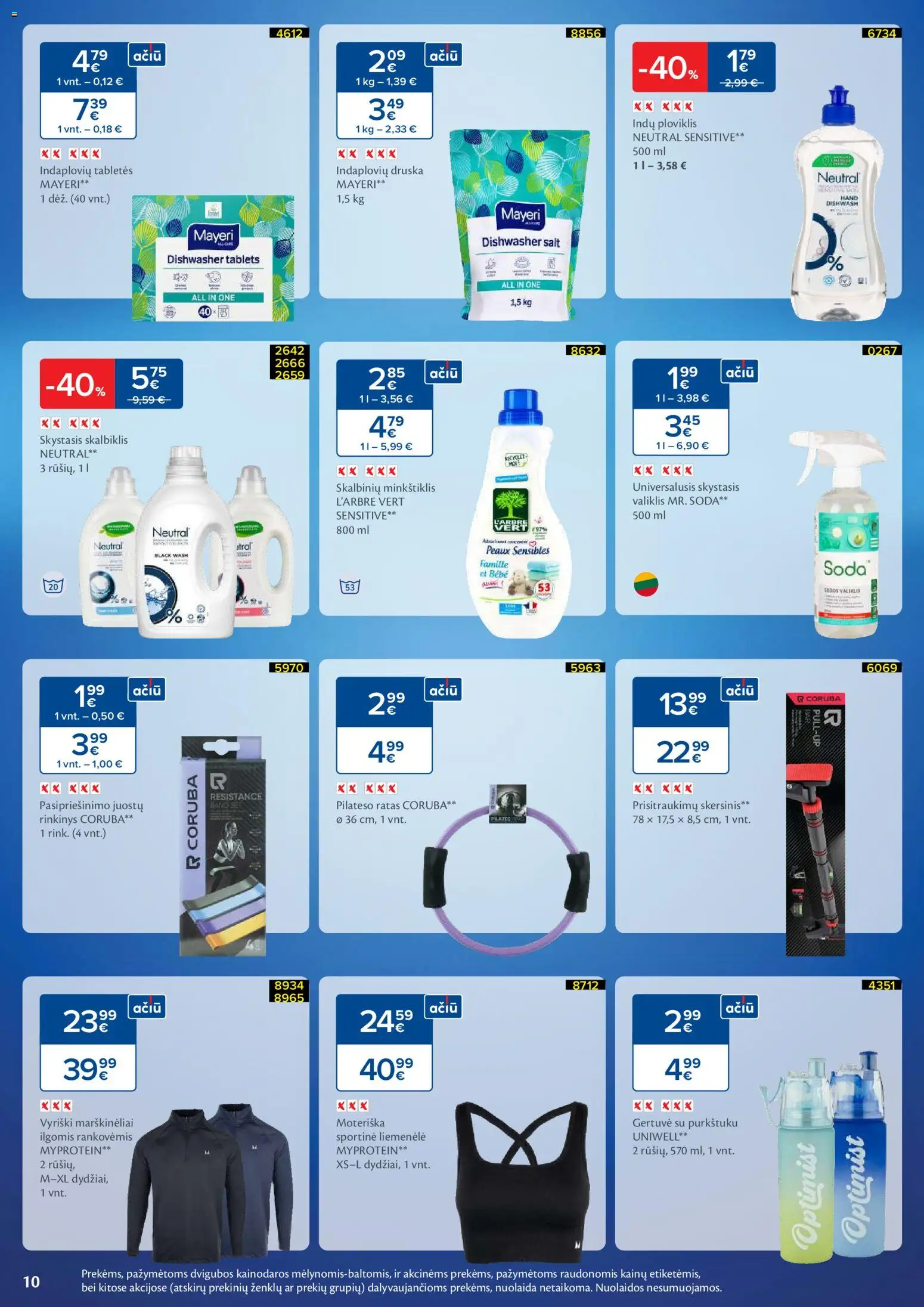 MAXIMA akcijos nuo 20.01.2026 | Puslapis: 10 | Prekių: Marškinėliai, Liemenėlė, Druska, Ploviklis