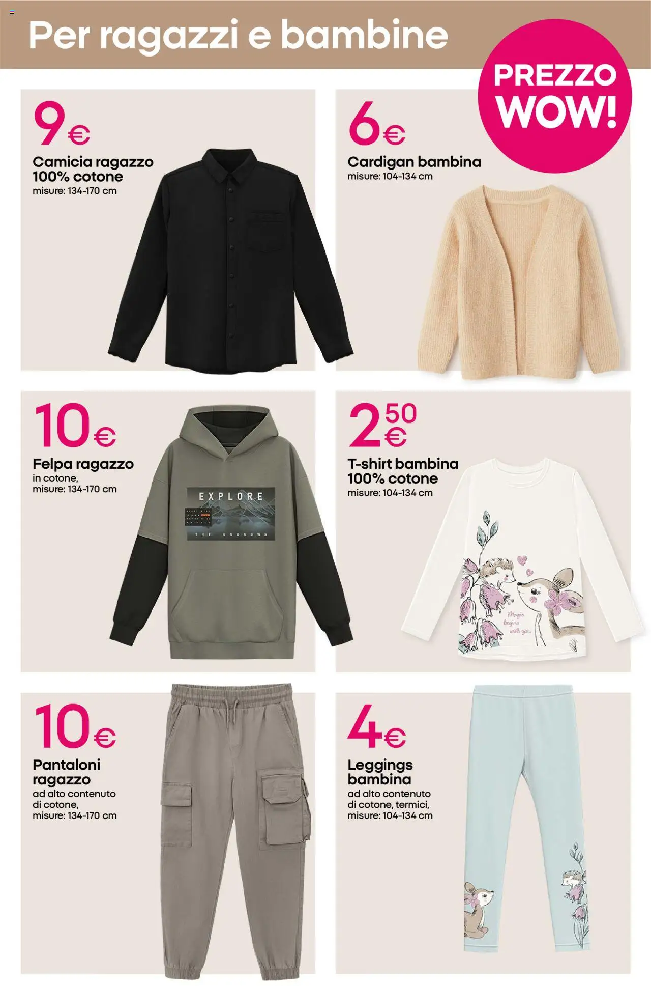 Volantino Pepco del 25.09.2025 | Pagina: 7 | Prodotti: Camicia, Felpa, Pantaloni, Leggings