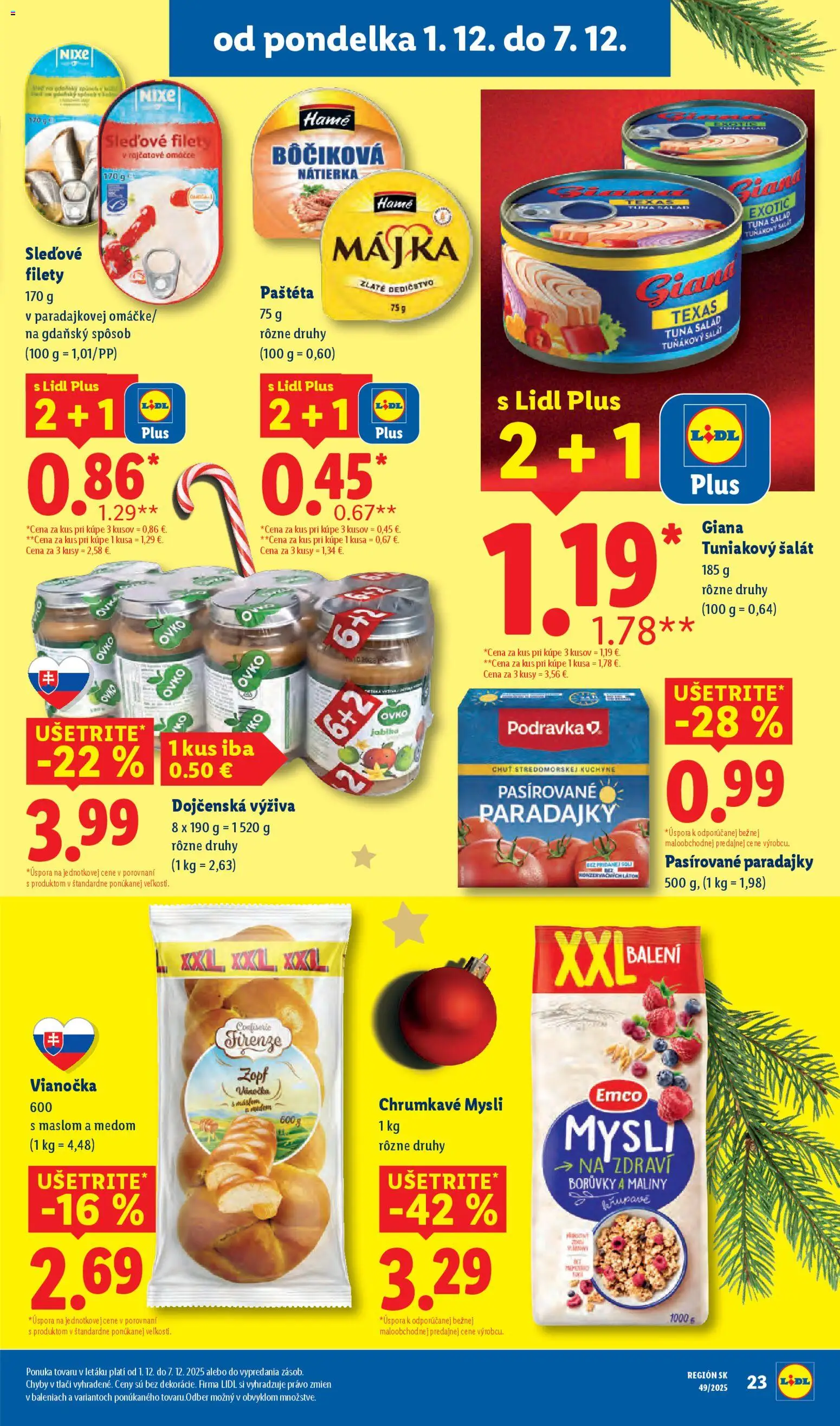 Nové Lidl akcie – leták je platný od 01.12.2025 | Strana: 31 | Produkty: Jablká, Vianočka, Šalát, Maliny