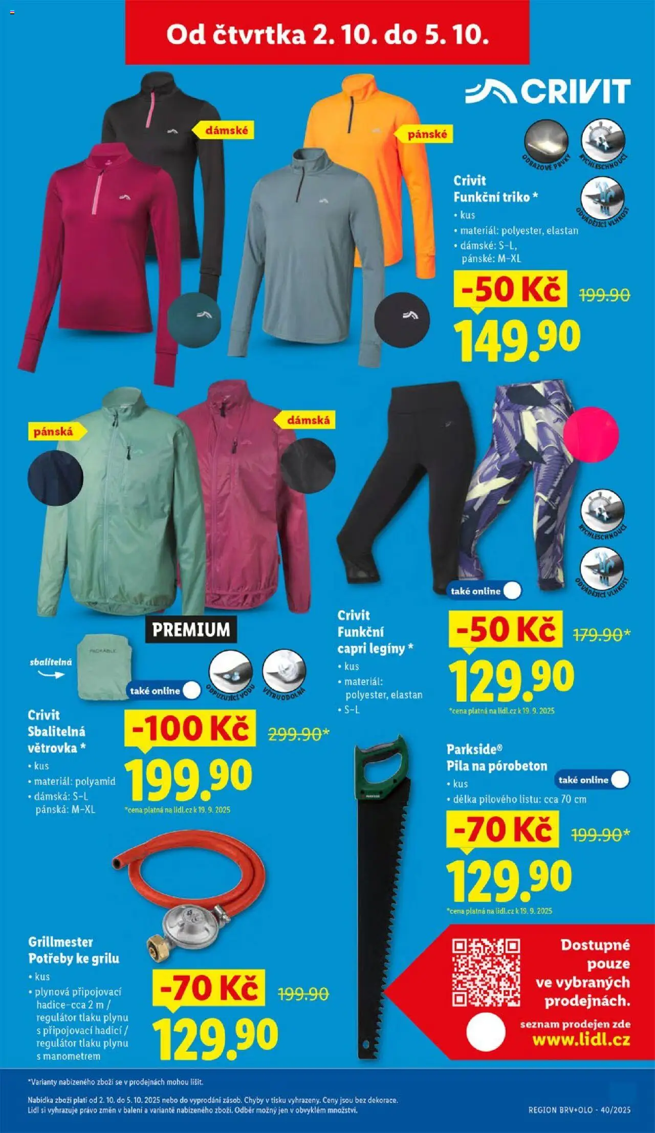 Lidl leták - Spotřební zboží od 29.09.2025 | Strana: 35 | Produkty: Parkside, Legíny, Funkční triko, Pila