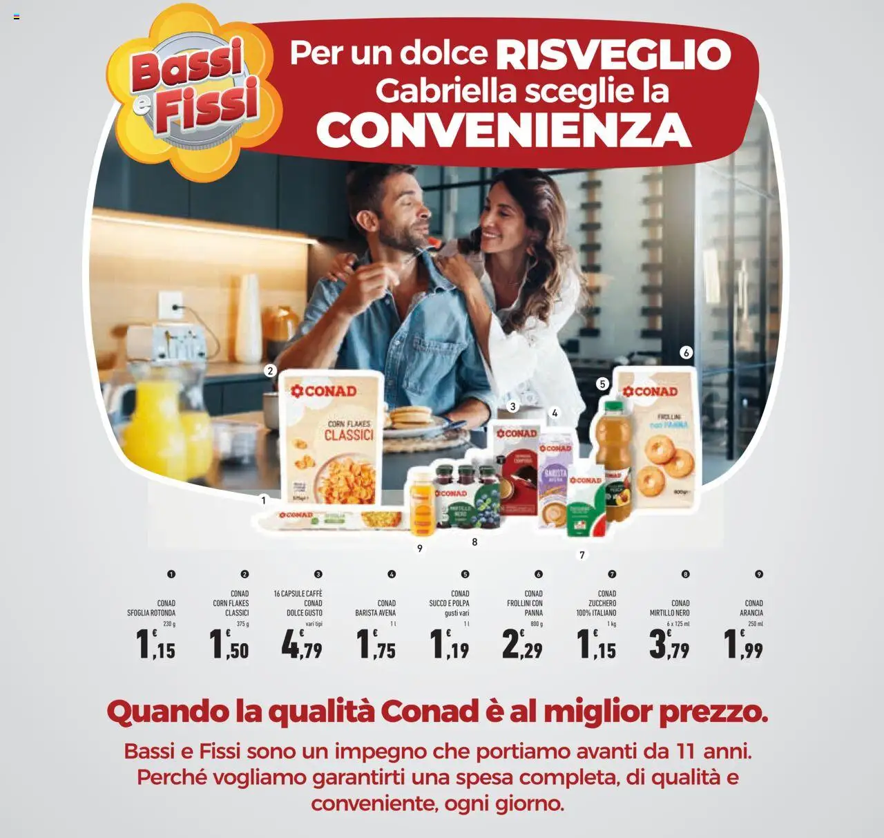 Volantino Conad del 22.10.2025 | Pagina: 50 | Prodotti: Caffè, Succo, Arancia, Frollini