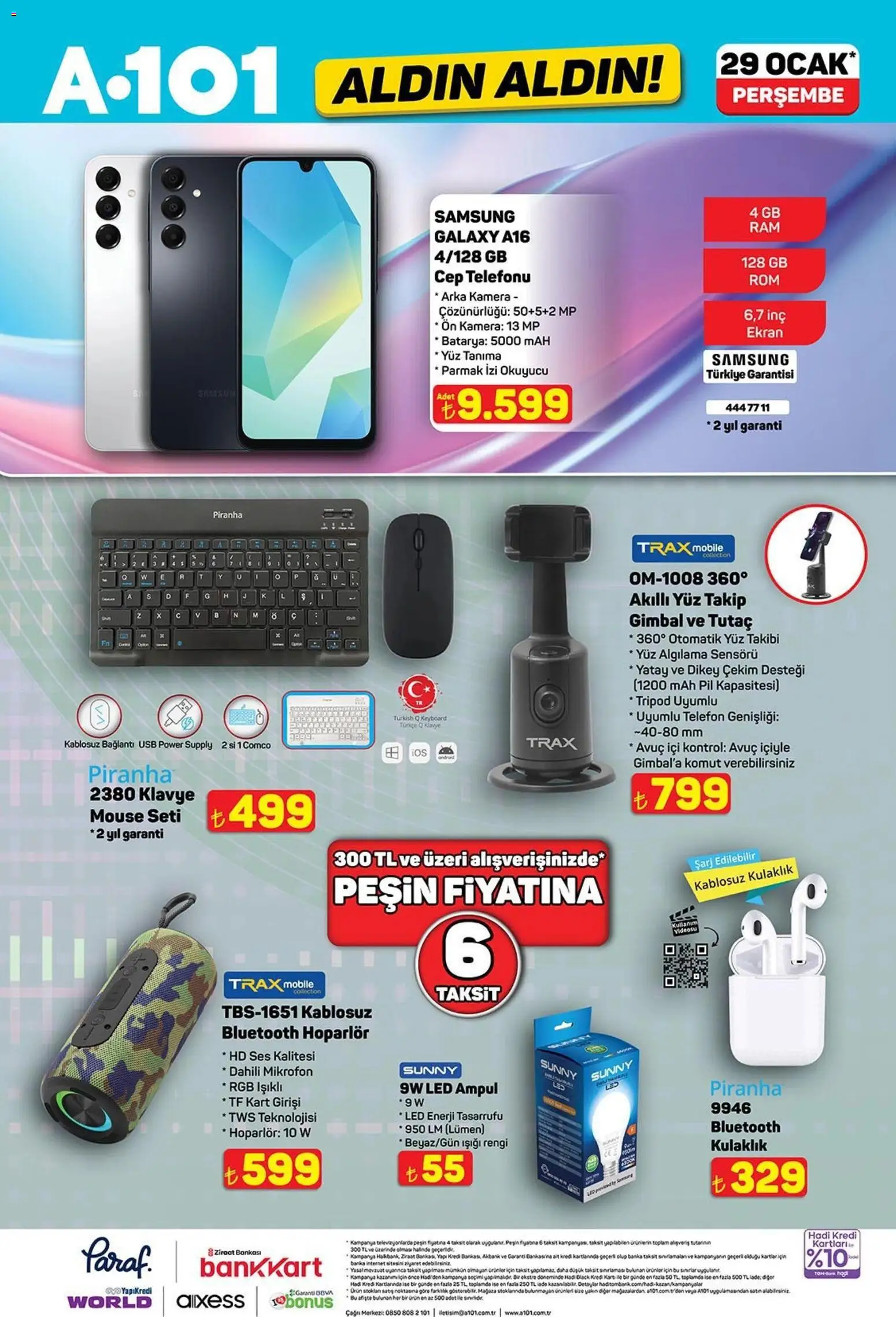 A101 Katalog Aldın Aldın - 29.01.2026 tarihinden itibaren geçerlidir | Sayfa: 7 | Ürünler: Kablosuz kulaklık, Telefon, Ses, Kamera