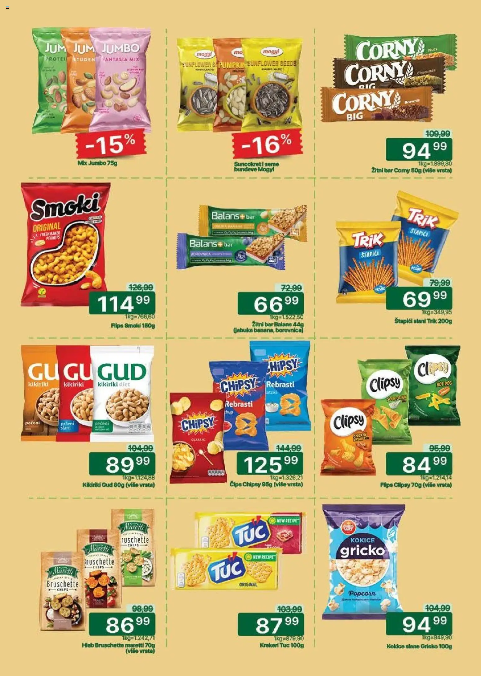 Univerexport katalog - važi od 05.01.2026 | Strana: 20 | Proizvode: Smoki, Tuc, Brownie, Hleb