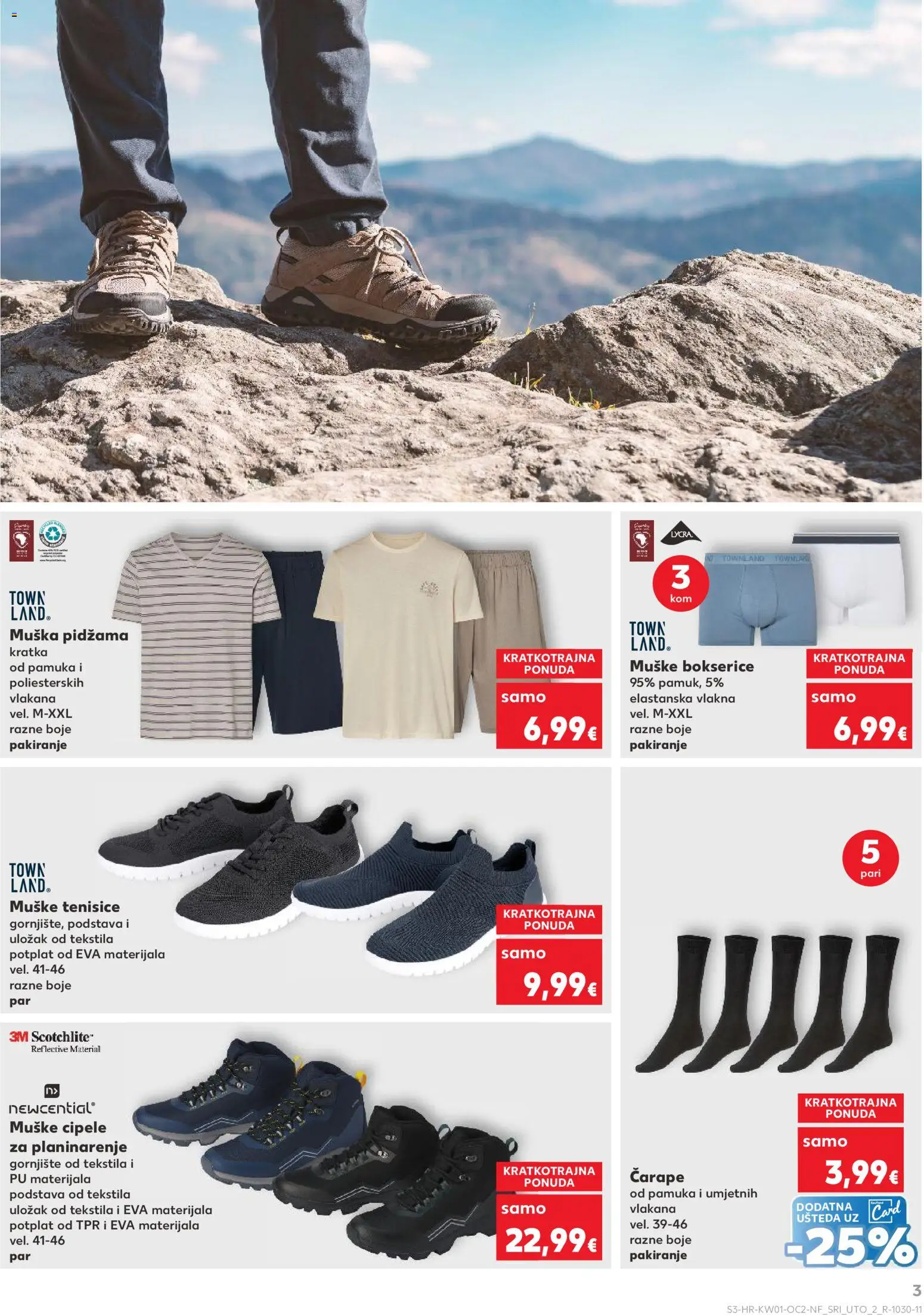 Kaufland katalog | vrijedi od 02.01.2026 | Stranica: 3 | Proizvodi: Čarape, Pidžama, Bokserice, Tenisice