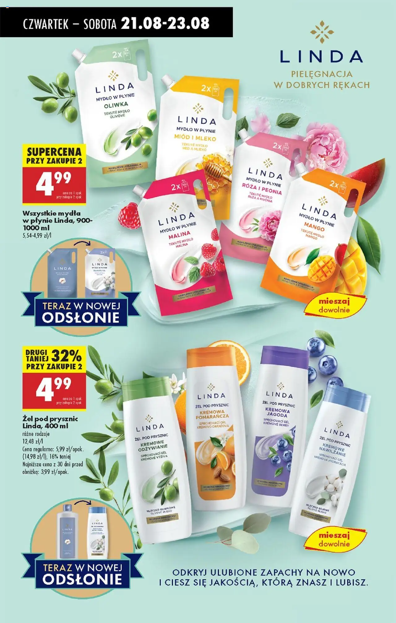 Biedronka gazetka - Oferta w tym tygodniu od 21.08.2025 | Strona: 62 | Produkty: Malina, Prysznic, Mleko, Mydło