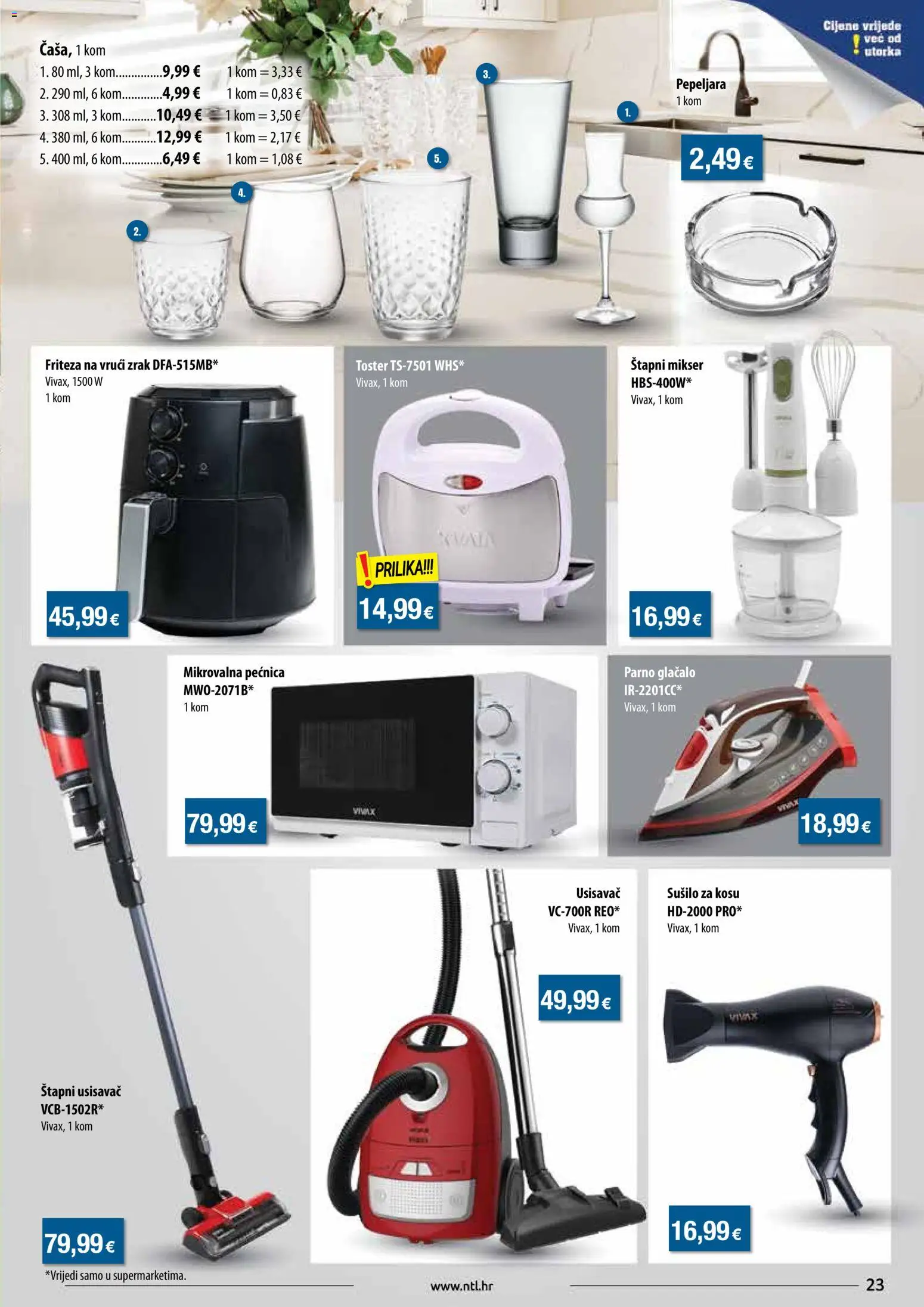 NTL katalog | vrijedi od 19.11.2025 | Stranica: 23 | Proizvodi: Usisavač, Mikser, Toster, Pećnica