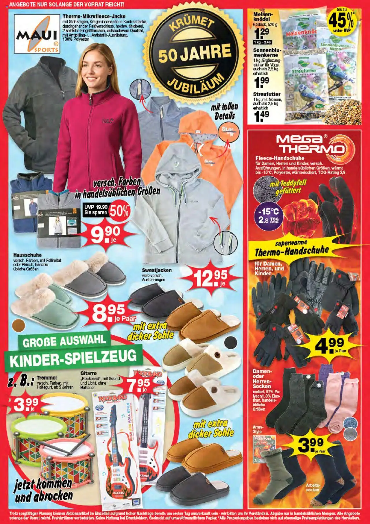 KRÜMET Prospekt – gültig ab 27.10.2025 | Seite: 4 | Produkte: Batterien, Rock, Socken, Hausschuhe