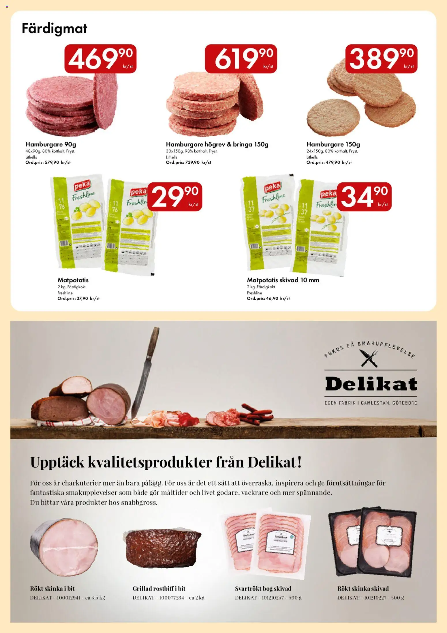 Hypermarkety reklamblad aktuell från 09.03.2026 | Sida: 7 | Produkter: Hamburgare, Skinka