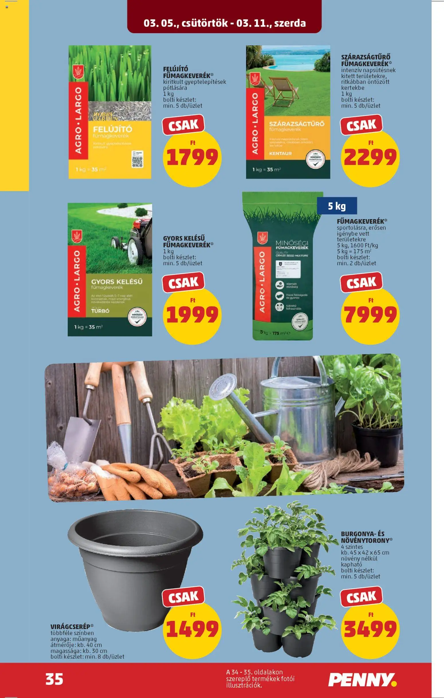 PENNY akciós ujság - amely érvényes a következő dátumtól: 05.03.2026 | Oldal: 39 | Termékek: Burgonya, Virágcserép
