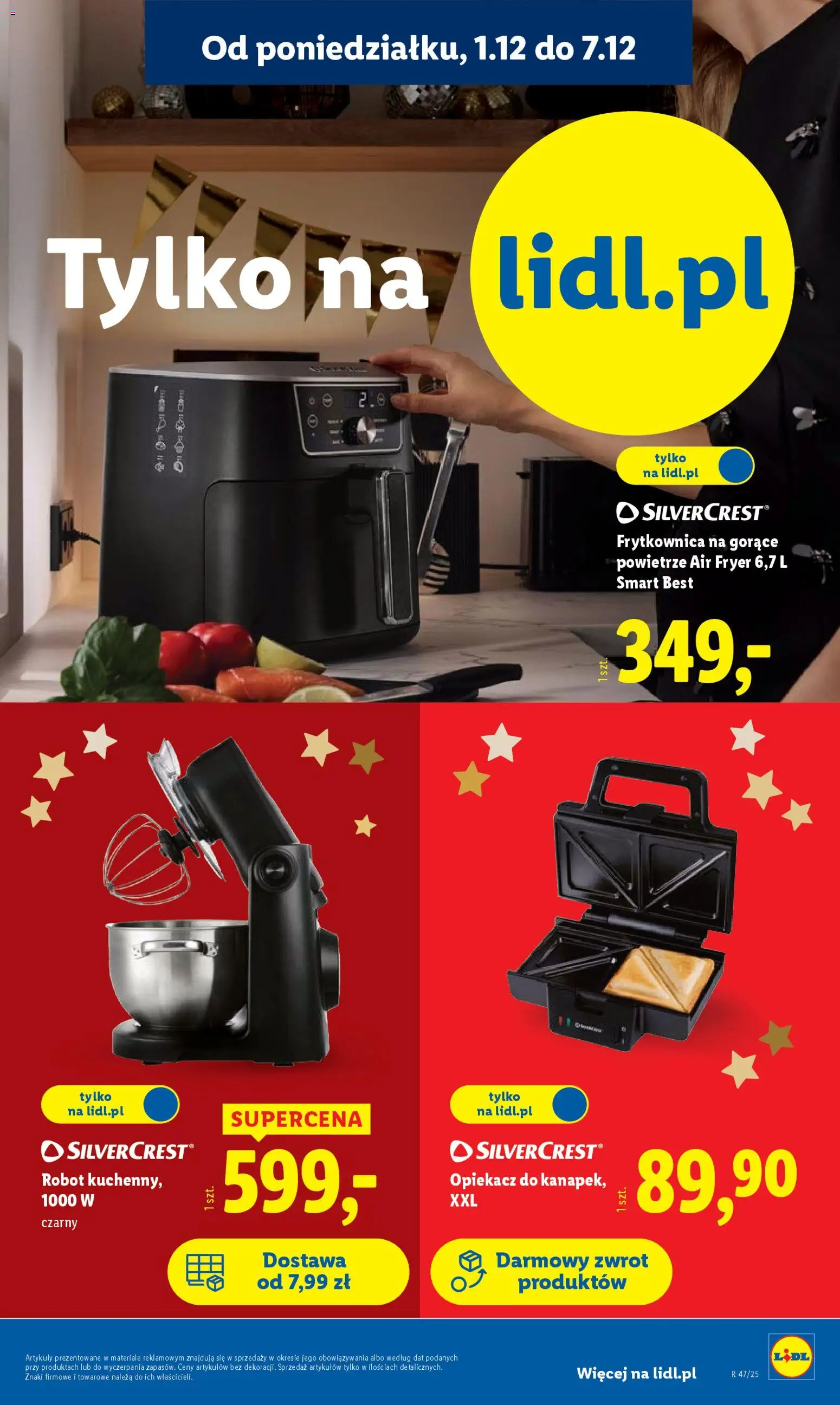 Lidl Gazetka - Cyber Monday od 01.12.2025 | Strona: 7 | Produkty: Robot, Opiekacz, Frytkownica, Sandwich
