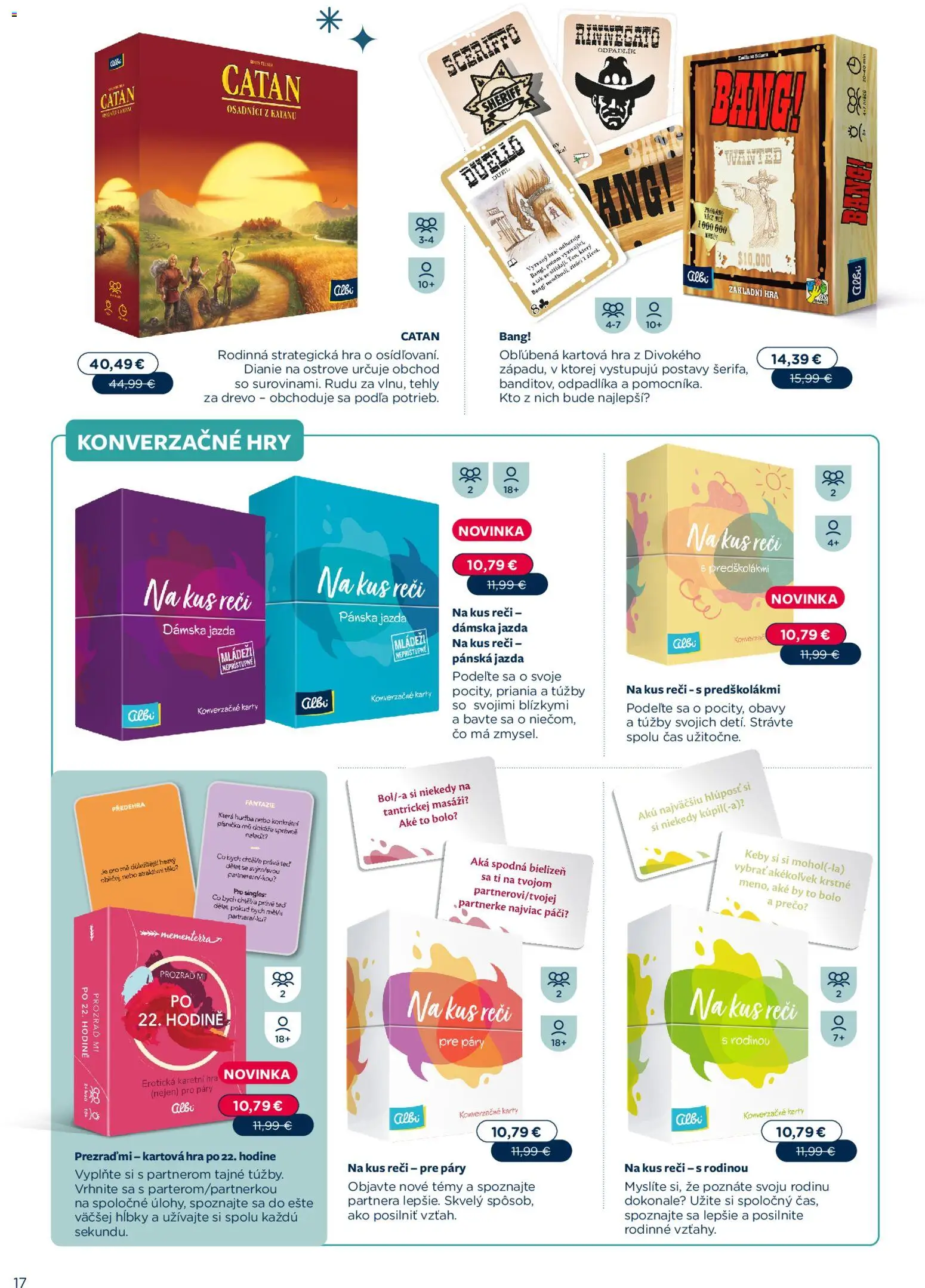 Nové Albi akcie – leták je platný od 02.11.2025 | Strana: 17 | Produkty: Aku, Spodná bielizeň, Hra