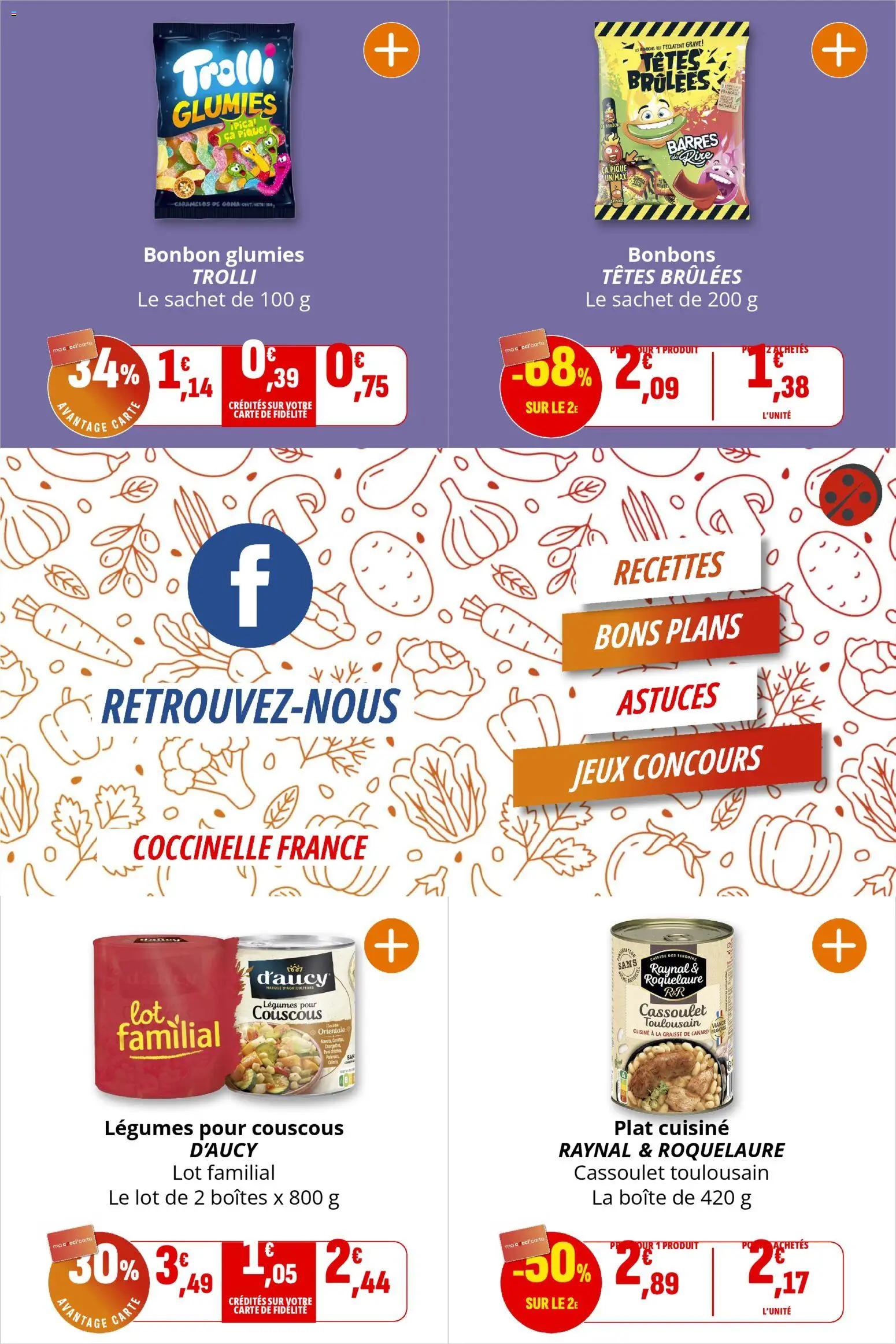 {H1} | Page: 27 | Produits: Pois chiches, Couscous, Viande, Bonbons