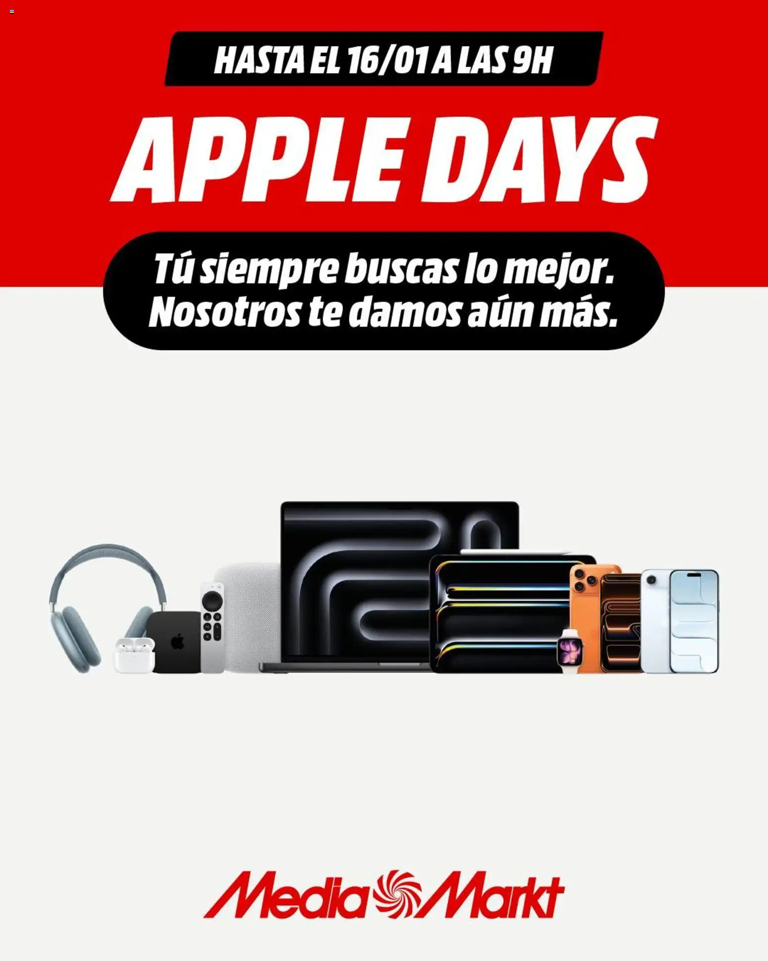 Media Markt folleto │ válido desde el 12.01.2026 | Página: 1 | Productos: Té, Apple