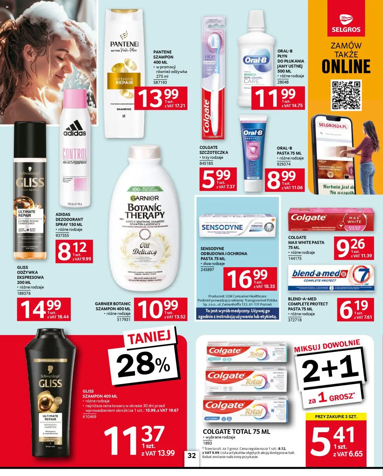 Selgros cash&carry Gazetka od 23.10.2025 | Strona: 28 | Produkty: Szampon, Odżywka, Herbata, Dezodorant