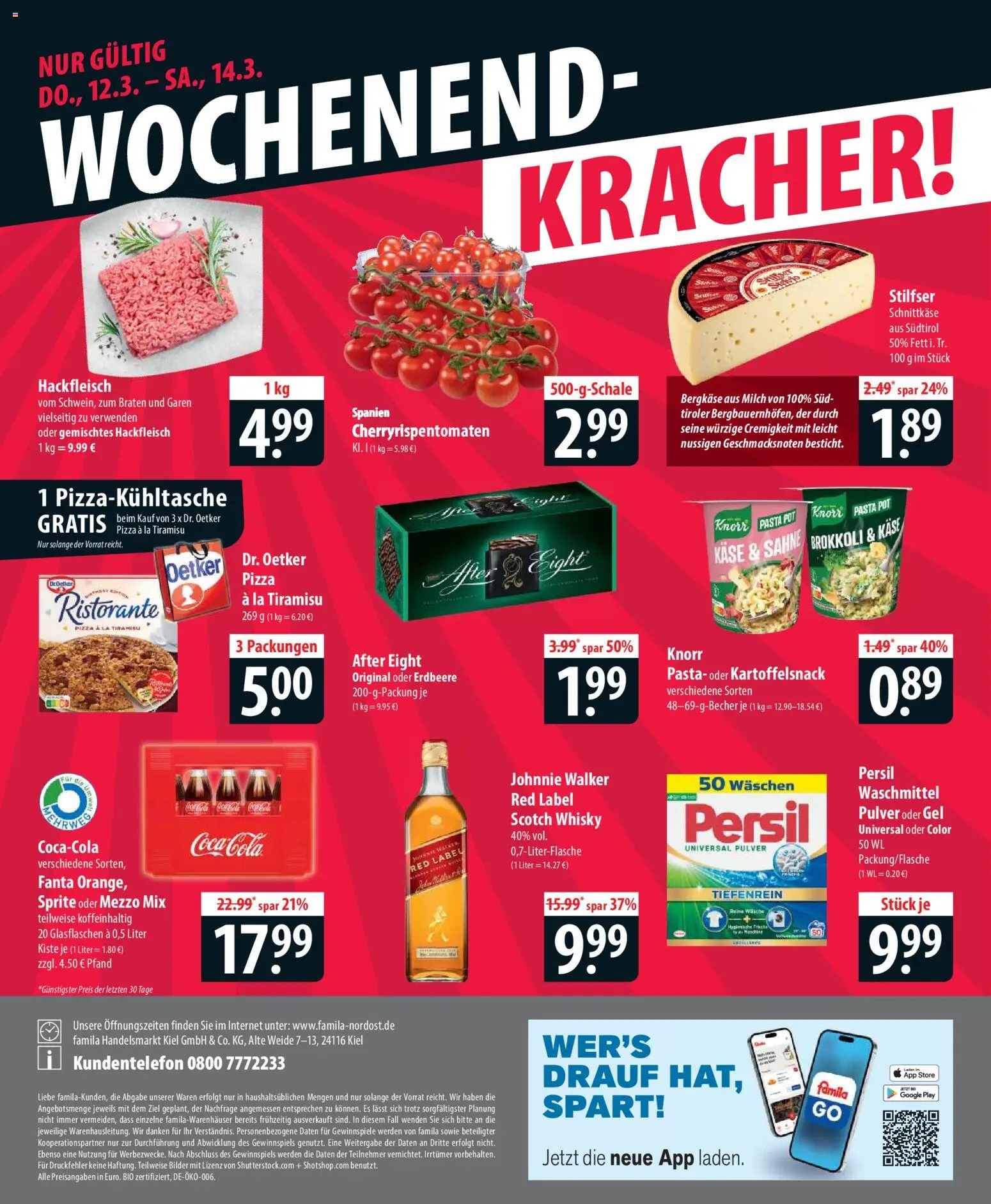 Famila Prospekt 	 – gültig ab 09.03.2026 | Seite: 28 | Produkte: Mezzo mix, Coca cola, Pasta, Pizza