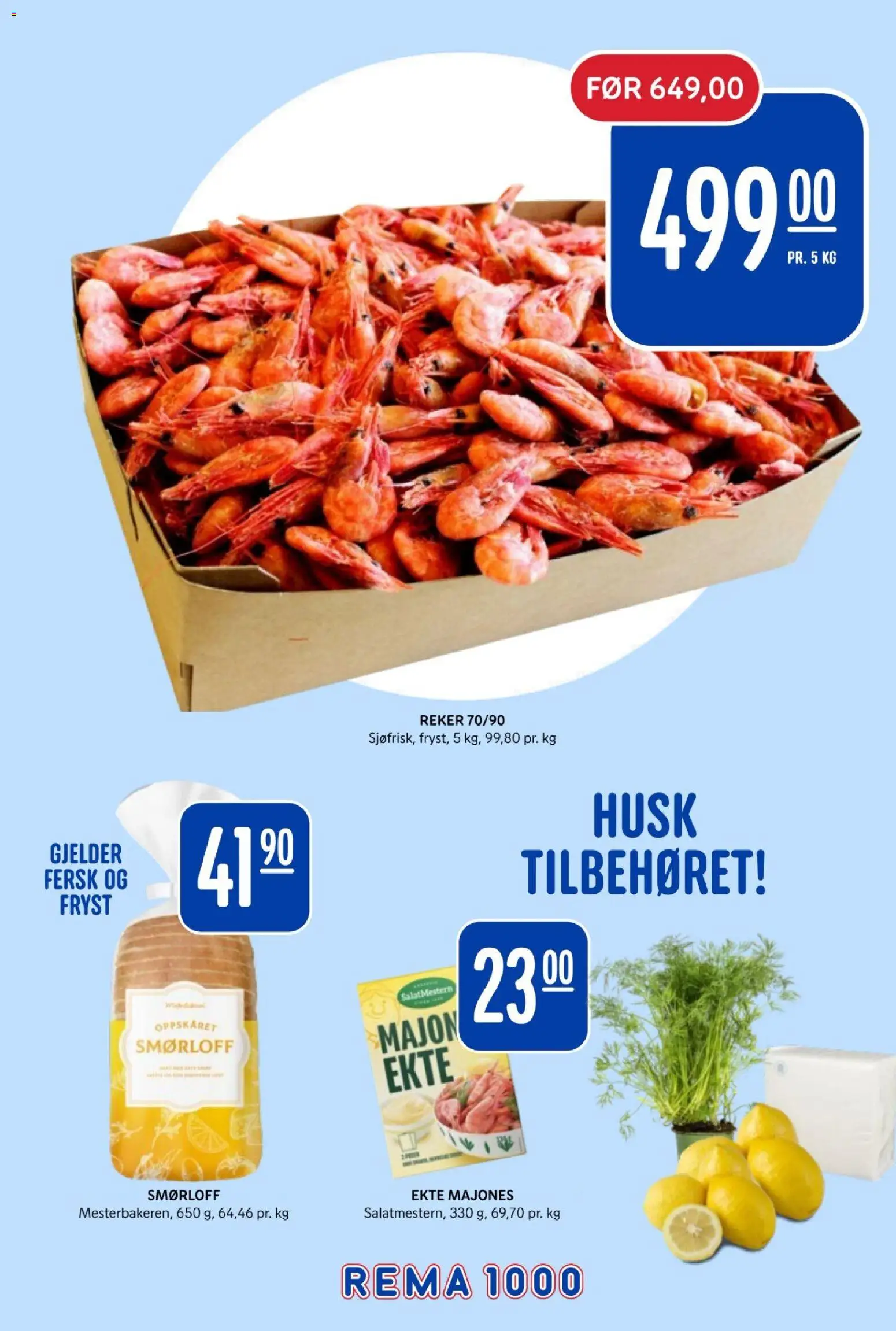 {H1} | Side: 18 | Produkter: Salat, Majones, Reker, Marinadă