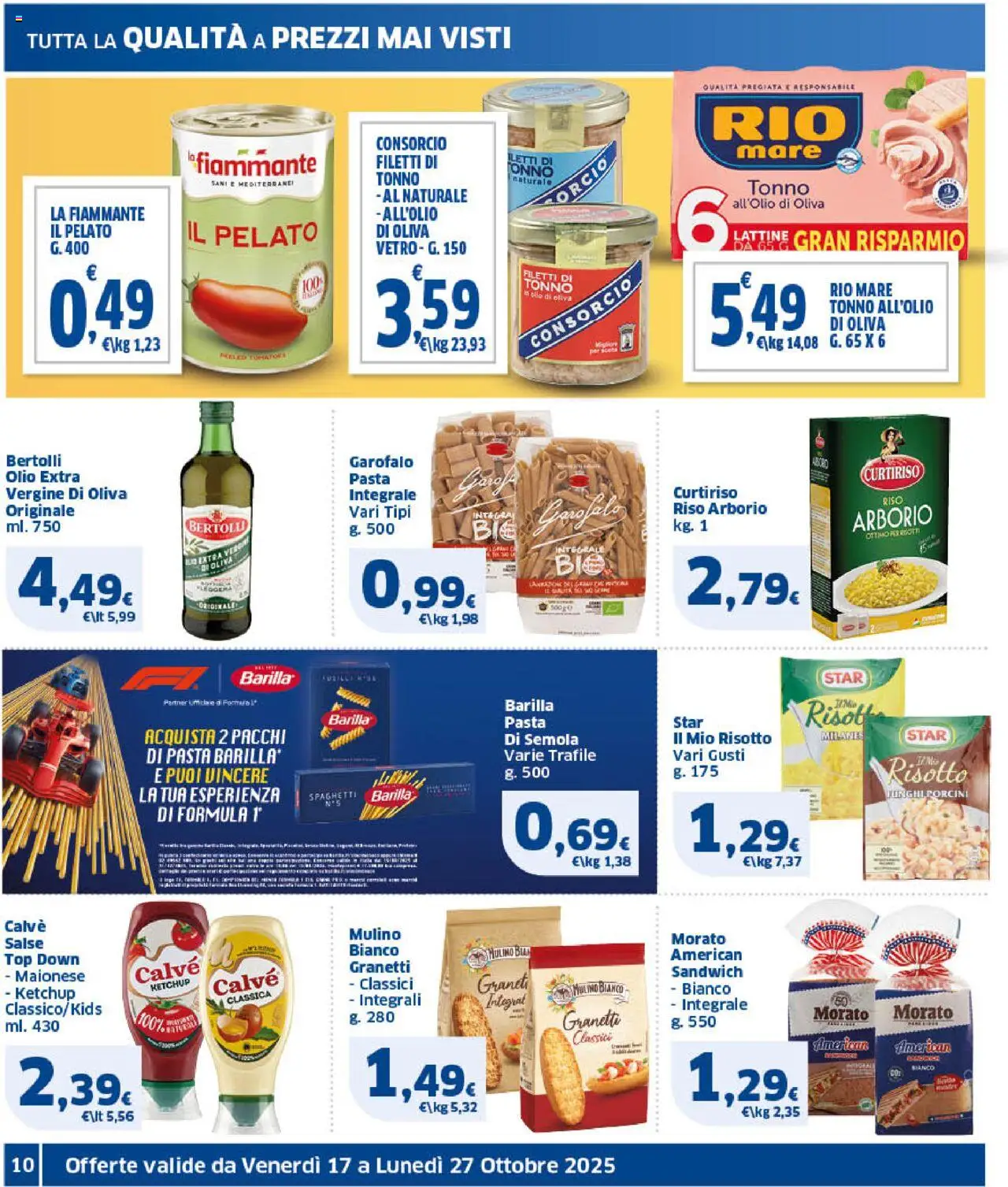 Volantino SIGMA del 17.10.2025 | Pagina: 10 | Prodotti: Maionese, Olio, Pasta, Tonno