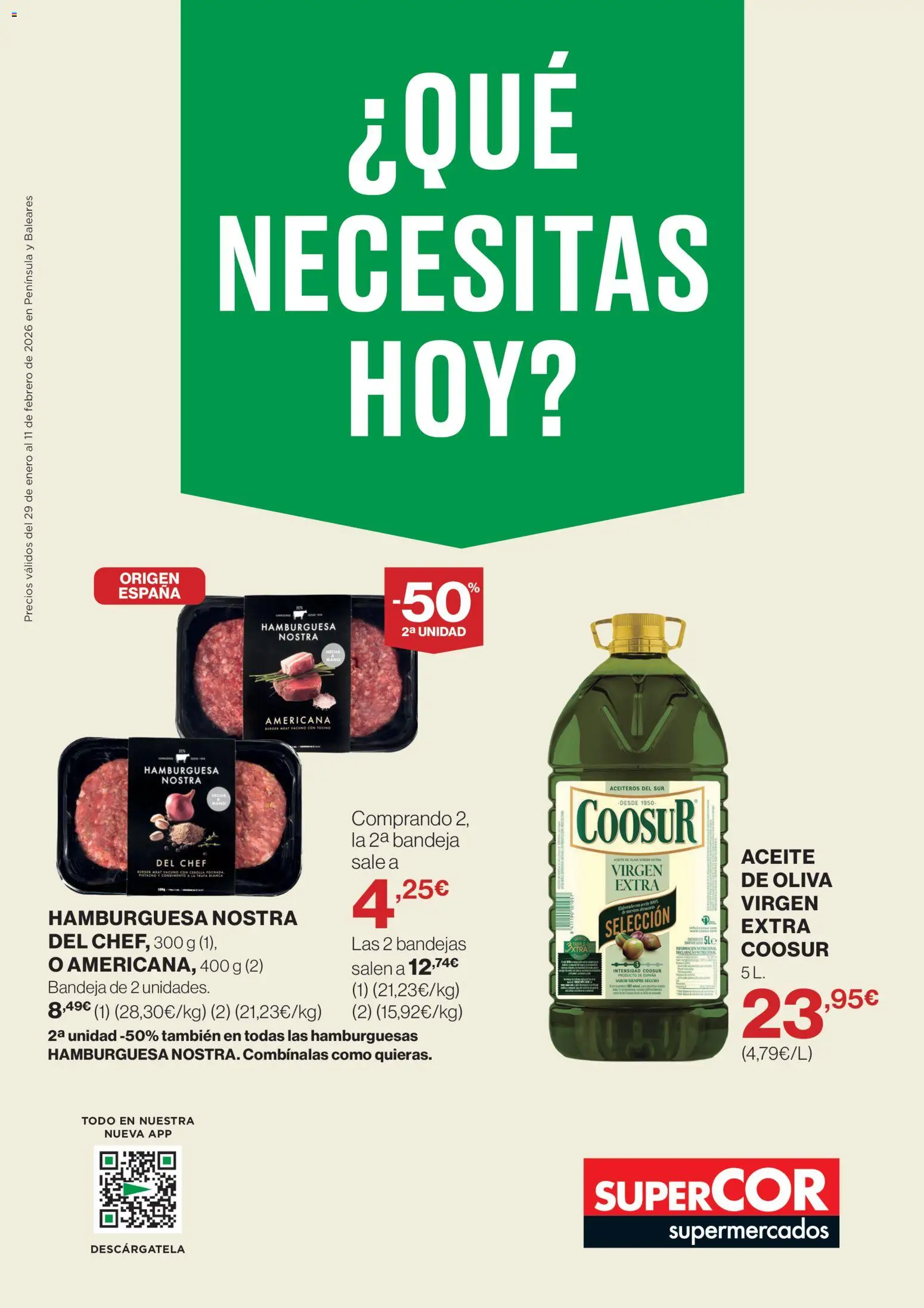 Supercor folleto │ válido desde el 29.01.2026 | Página: 1 | Productos: Aceite, Σοκολατούχο γάλα, Bandeja