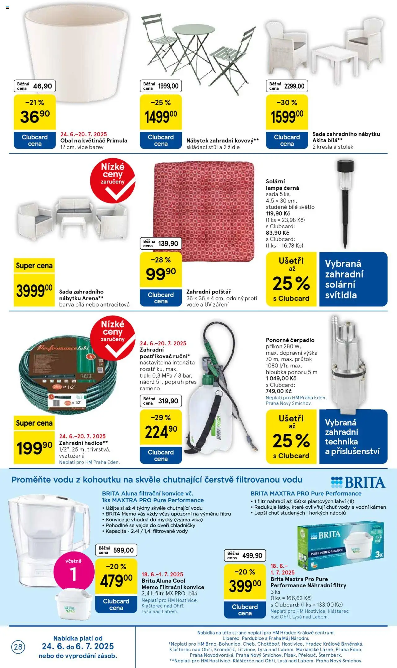 Tesco leták - Hypermarket od 25.06.2025 | Strana: 28 | Produkty: Hadice, Konvice, Stůl, Ponorné čerpadlo