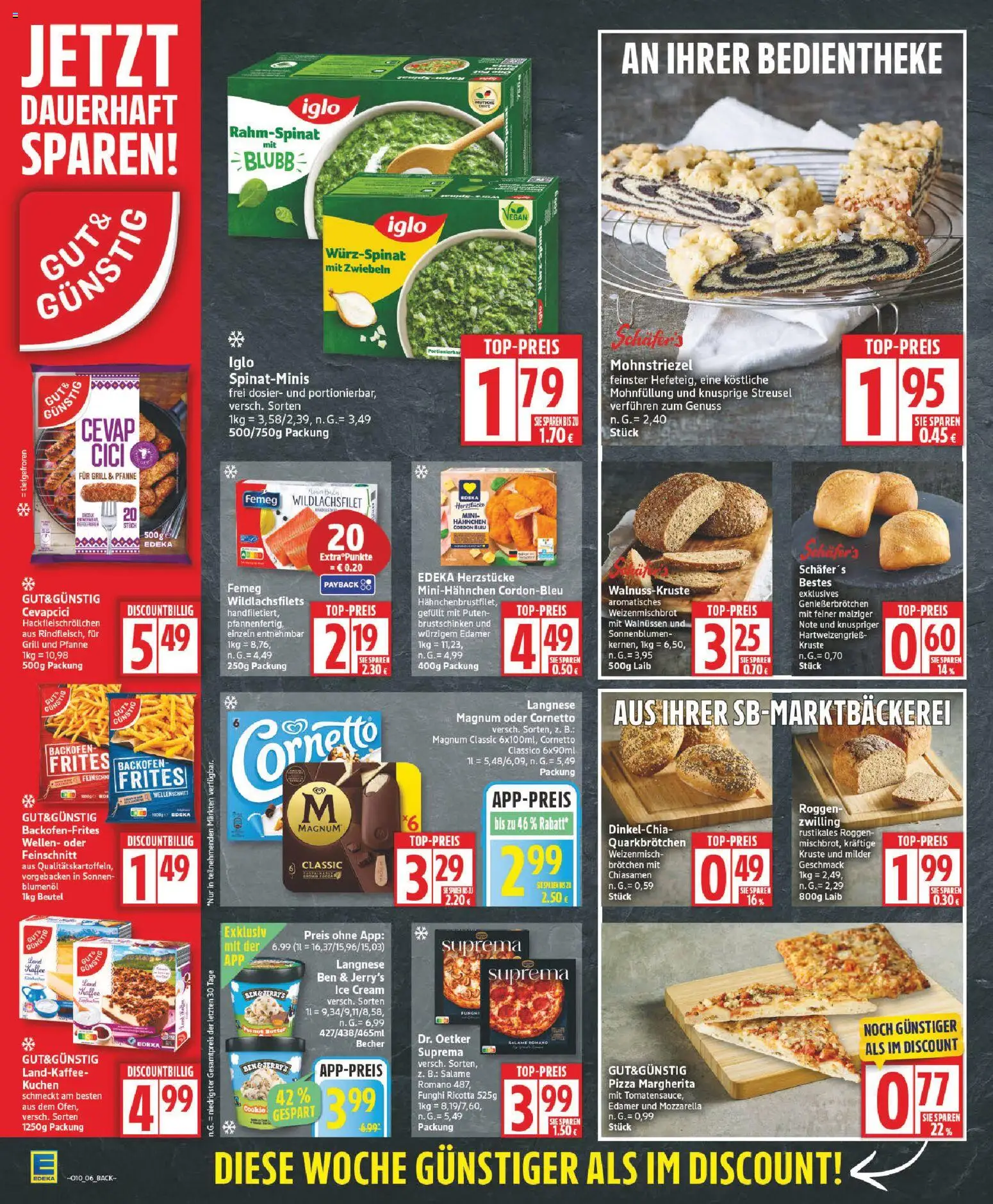Edeka Prospekt 	 – gültig ab 02.03.2026 | Seite: 6 | Produkte: Hahnchen, Butter, Mozzarella, Kuchen