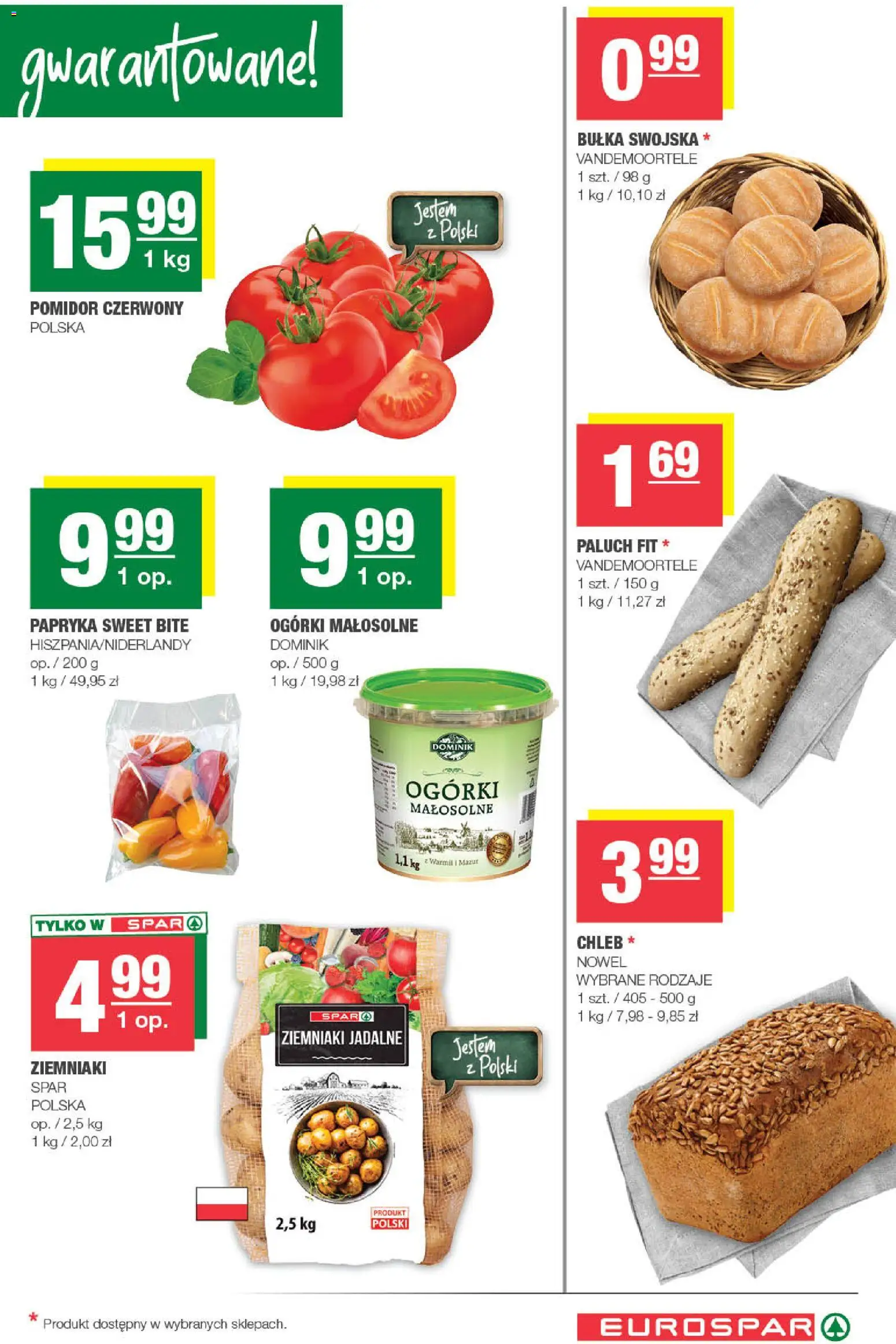Spar gazetka - Eurospar od 22.04.2026 | Strona: 3 | Produkty: Papryka, Bułka, Chleb, Ziemniaki