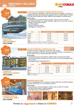 Anteprima del volantino Conad Viaggi catalogo valido a partire dal 19.09.2025 | Pagina: 3 | Prodotti: Piscina, Letto, Bagno