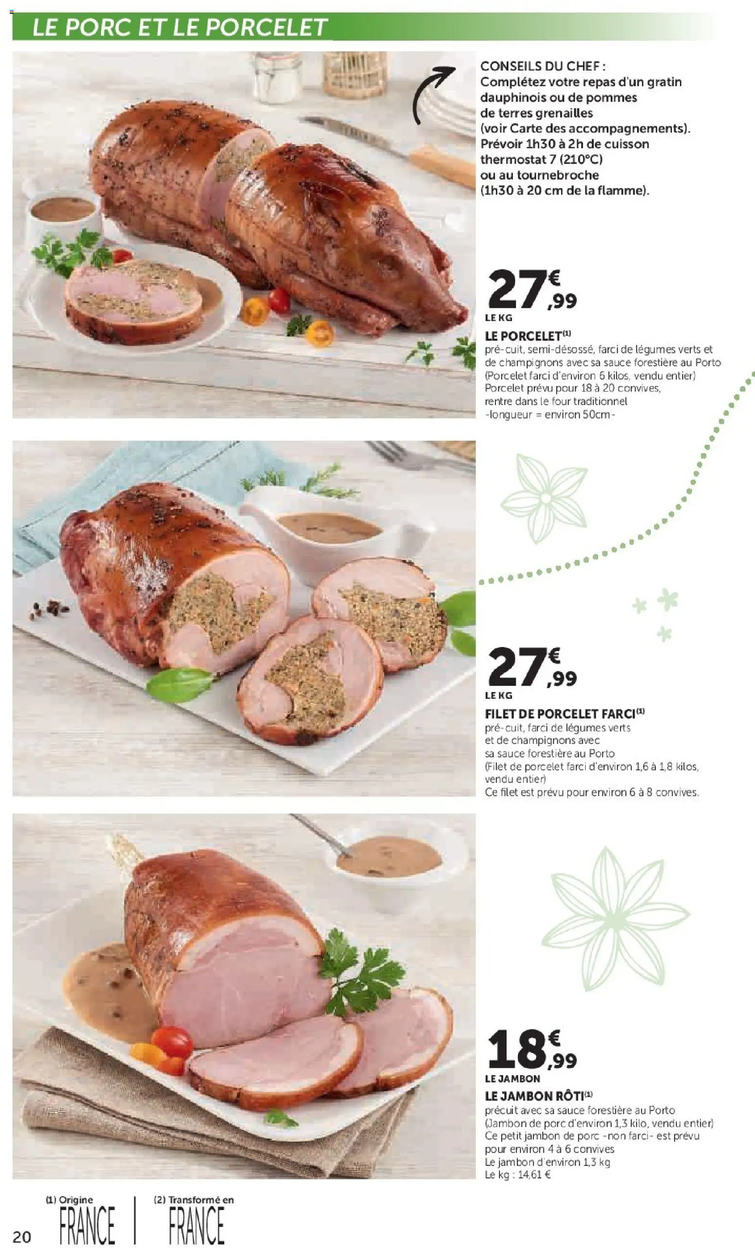 {H1} | Page: 20 | Produits: Four, Jambon, Porc, Pommes