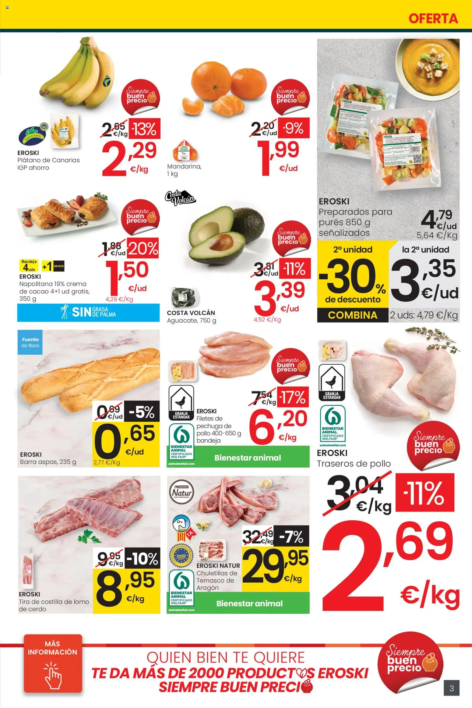 Eroski - Supermercados │ válido desde el 13.11.2025 | Página: 3 | Productos: Cerdo, Té, Bandeja, Φρυγανιές σικάλεως