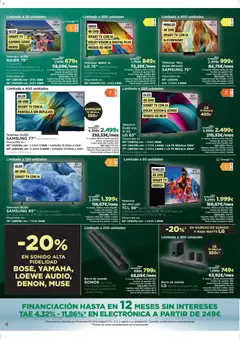 Vista previa El Corte Inglés Black Friday válido desde el 24.11.2025 | Página: 4 | Productos: Barras de sonido, Καλαμάρι, Té, Televisor