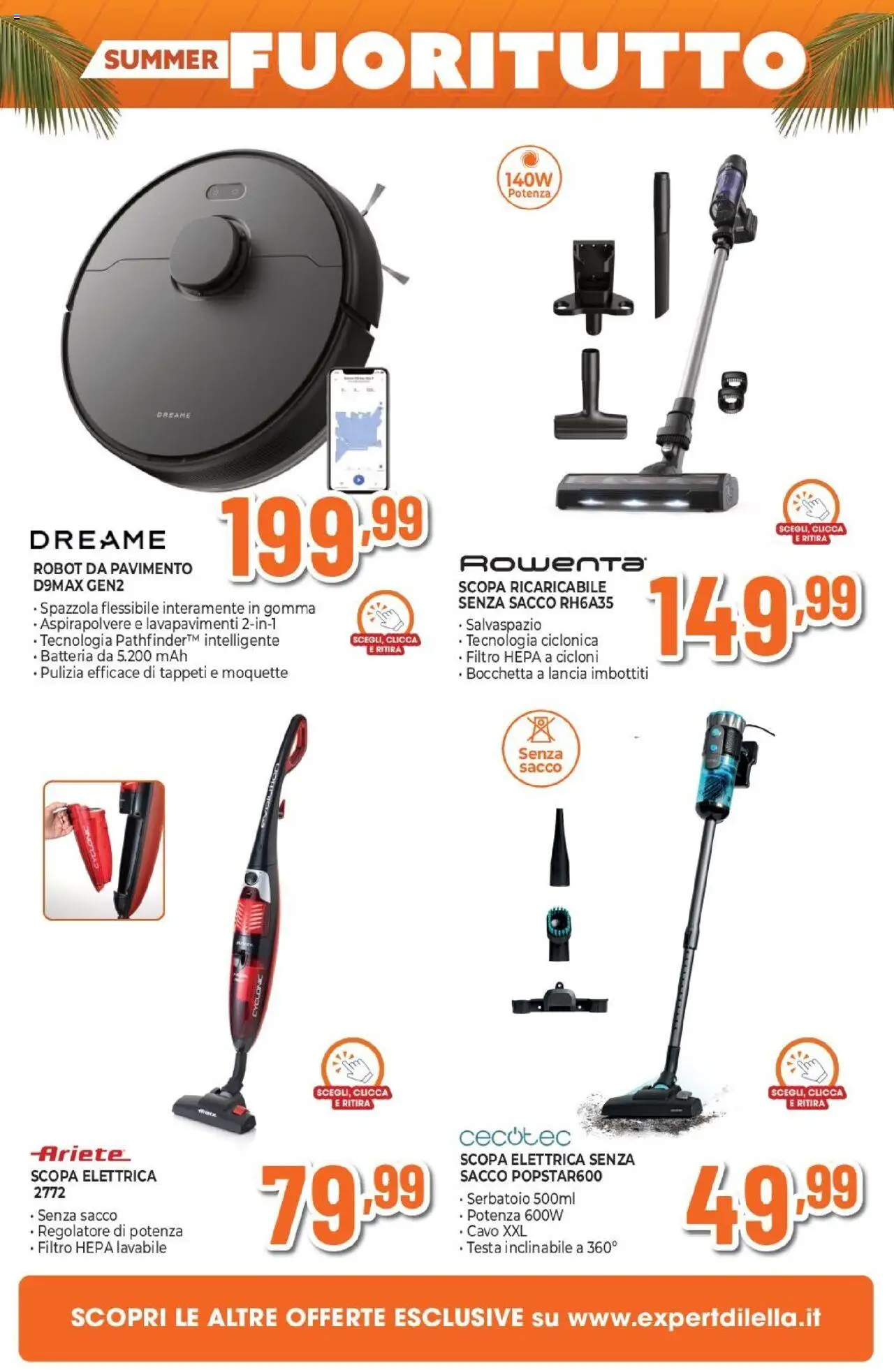 Volantino Expert del 31.07.2025 | Pagina: 17 | Prodotti: Cavo, Aspirapolvere, Robot, Batteria