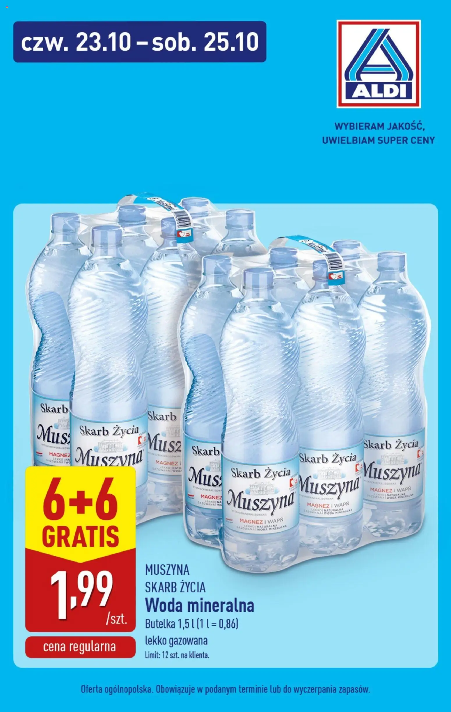 Aldi Gazetka - Super oferty na weekend od 23.10.2025 | Strona: 6 | Produkty: Woda