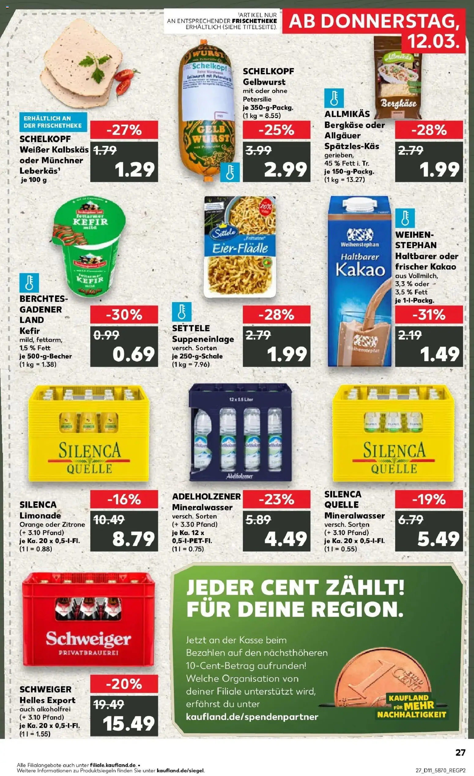 Kaufland Prospekt Markt Schwaben	 – gültig ab 09.03.2026 | Seite: 39 | Produkte: Adelholzener, Limonade, Mineralwasser, Zitrone