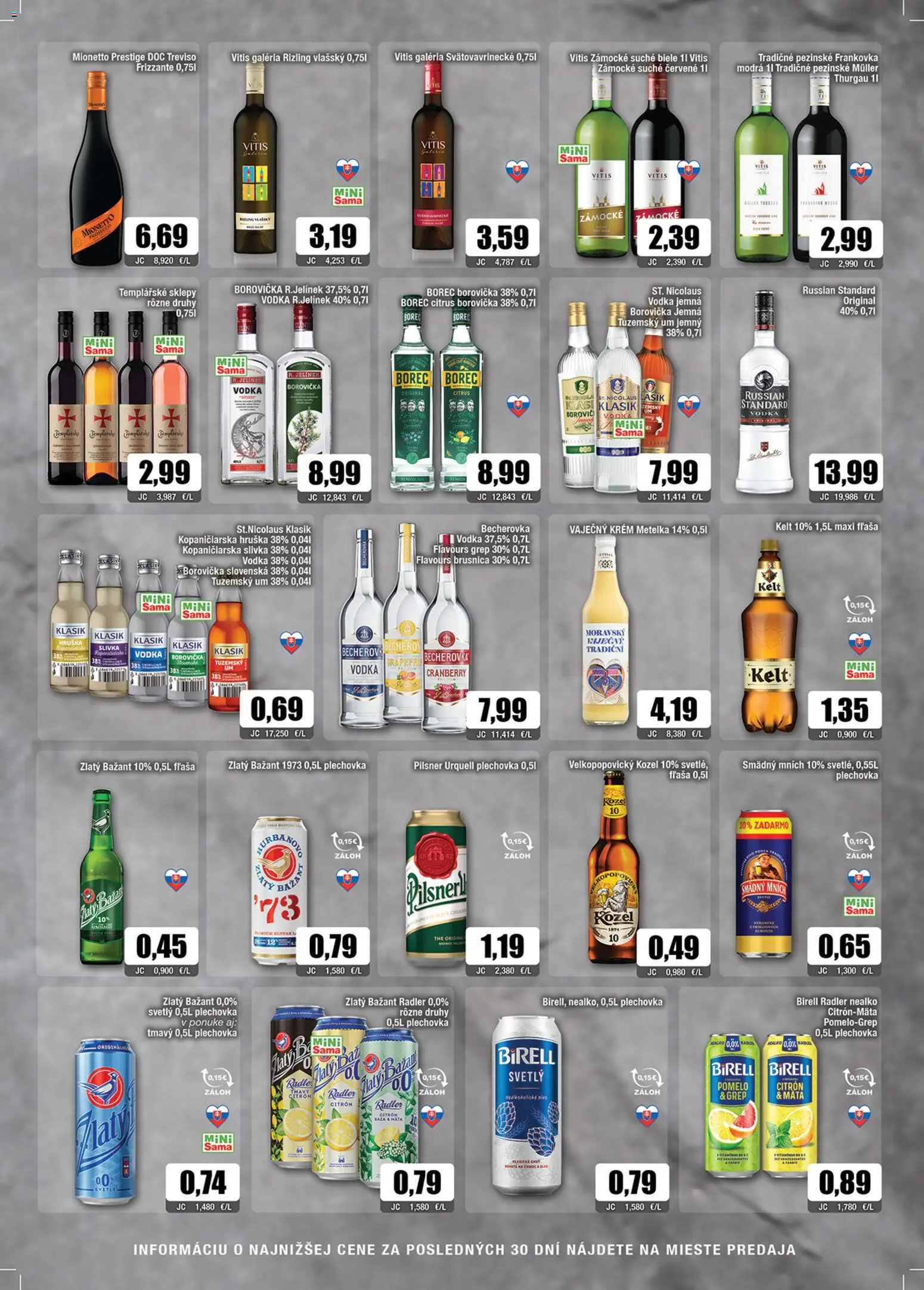 Nové Sama akcie – leták je platný od 20.02.2026 | Strana: 11 | Produkty: Becherovka, Birell, Borovička, Krém