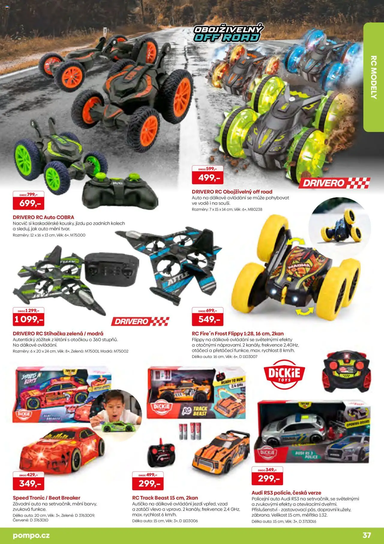 POMPO katalog Léto 2025 od 16.05.2025 | Strana: 37 | Produkty: Auto na dálkové ovládání, Modely, Police