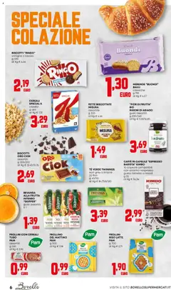 Volantino Borello Supermercati del 11.09.2025 | Pagina: 6 | Prodotti: Cereali, Limone, Pera, Fette biscottate