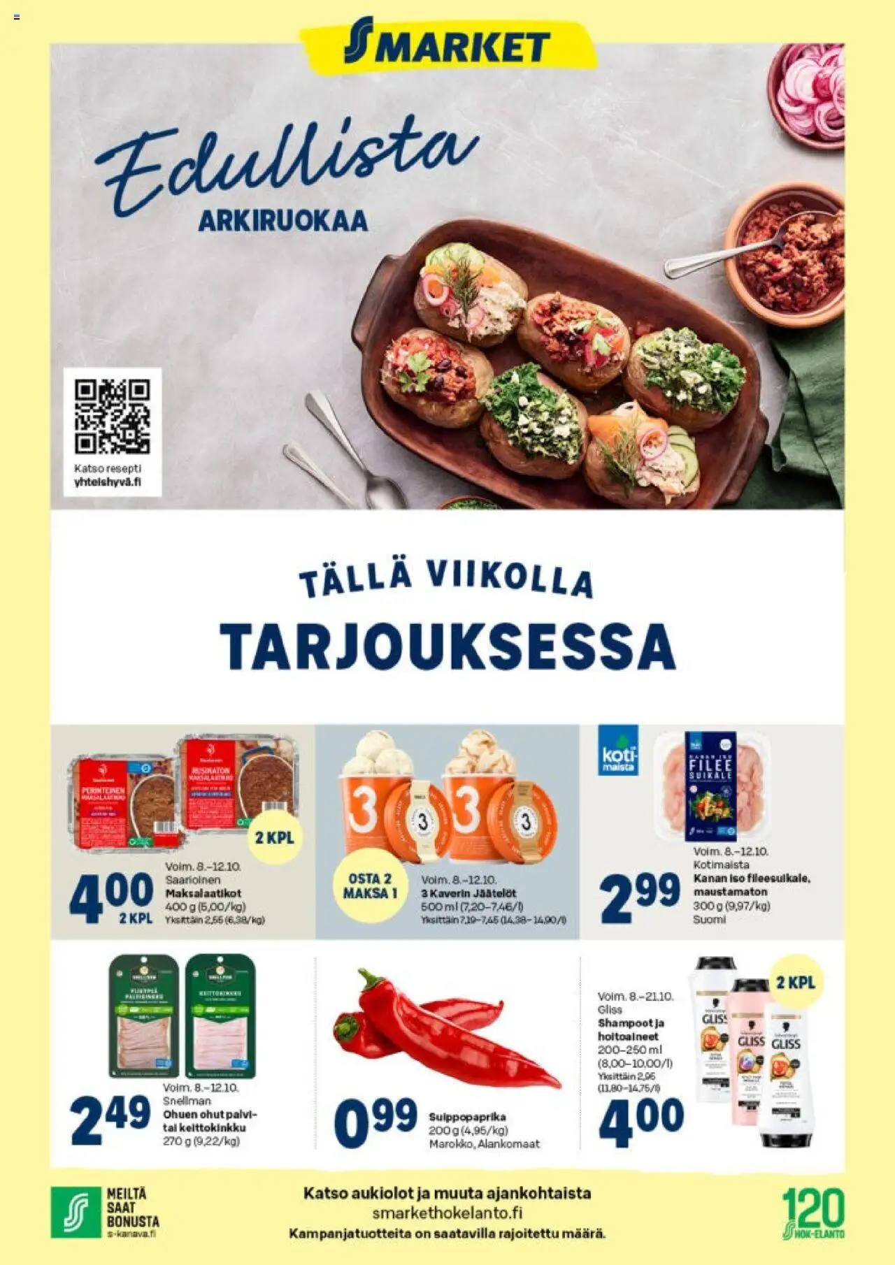 S-market tarjoukset – voimassa 08.10.2025 alkaen | Sivu: 1 | Tuotteet: Shampoo