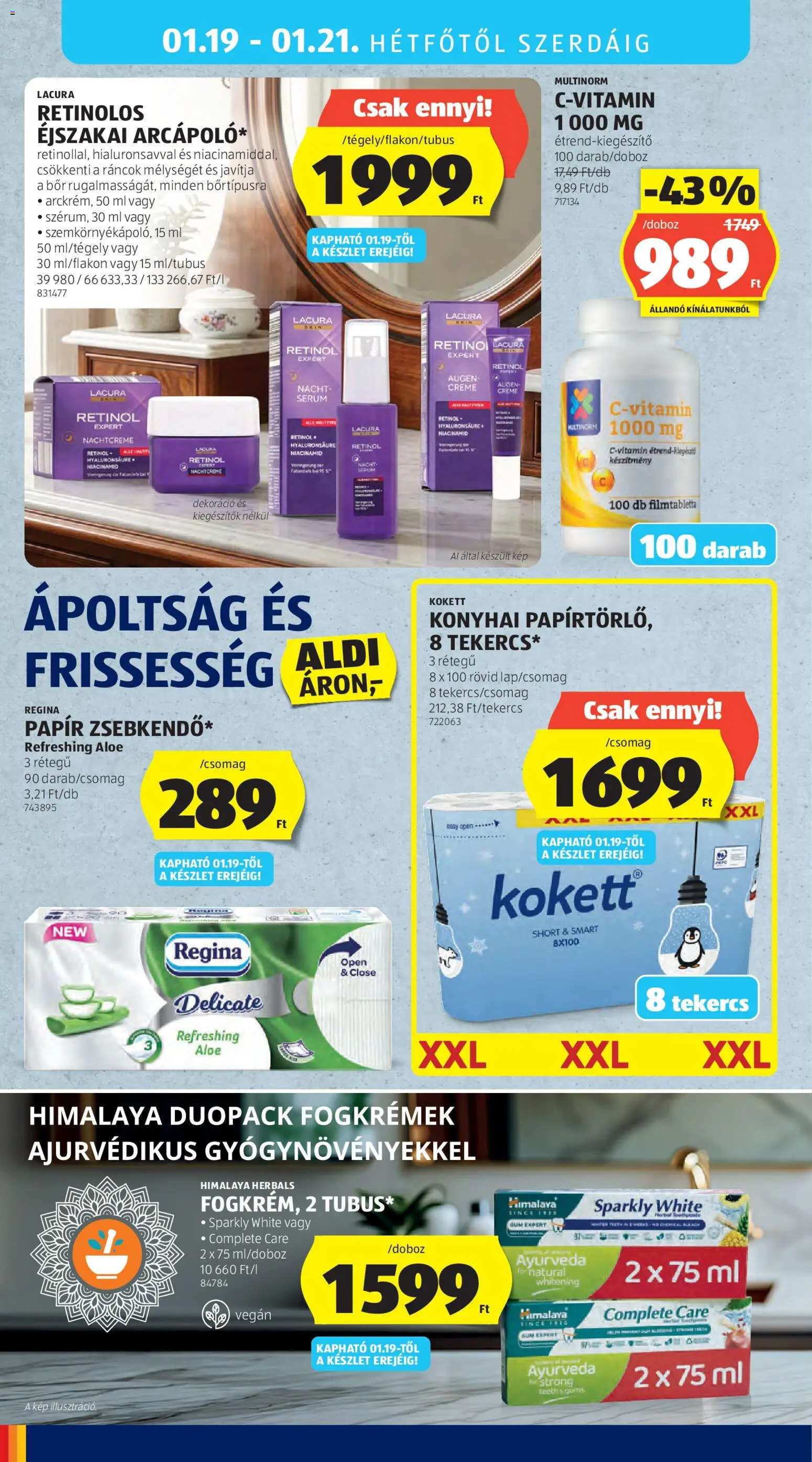 Aldi akciós ujság - amely érvényes a következő dátumtól: 15.01.2026 | Oldal: 14 | Termékek: Vitamin c, Bor, Vegán, Dekoráció