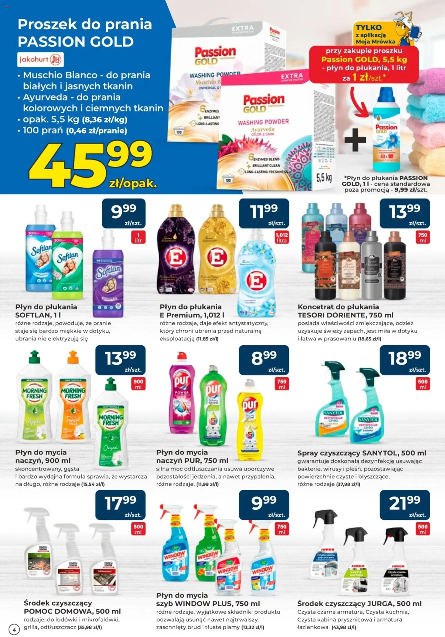 Mrówka Gazetka - Tarnów od 06.02.2026 | Strona: 4 | Produkty: Ubrania, Płyn do mycia szyb, Proszek do prania