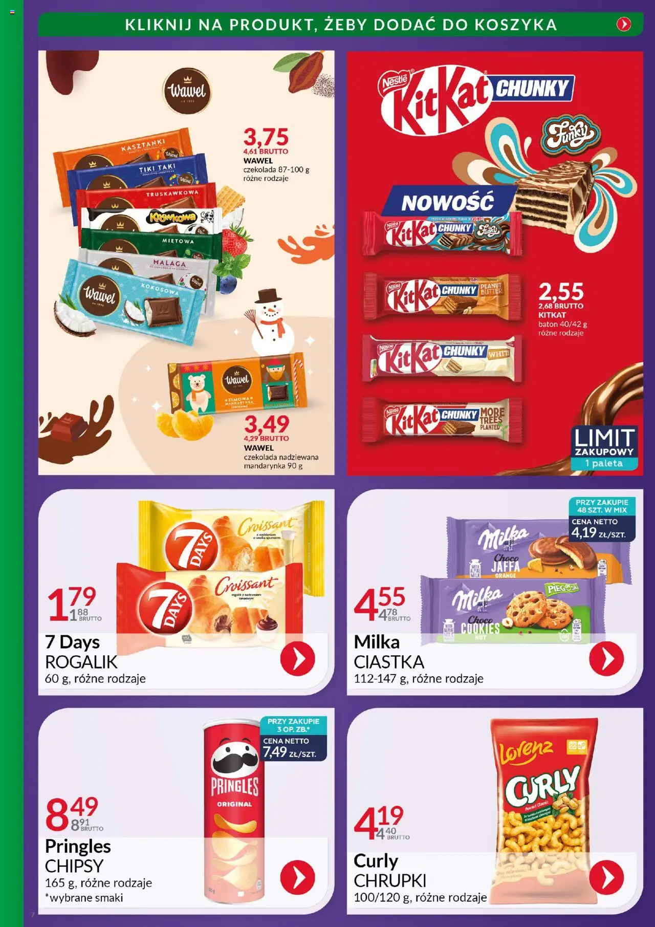Eurocash Gazetka - Ofensywa Cenowa Spożywcza od 05.10.2025 | Strona: 7 | Produkty: Chrupki, Milka, Baton, Pringles