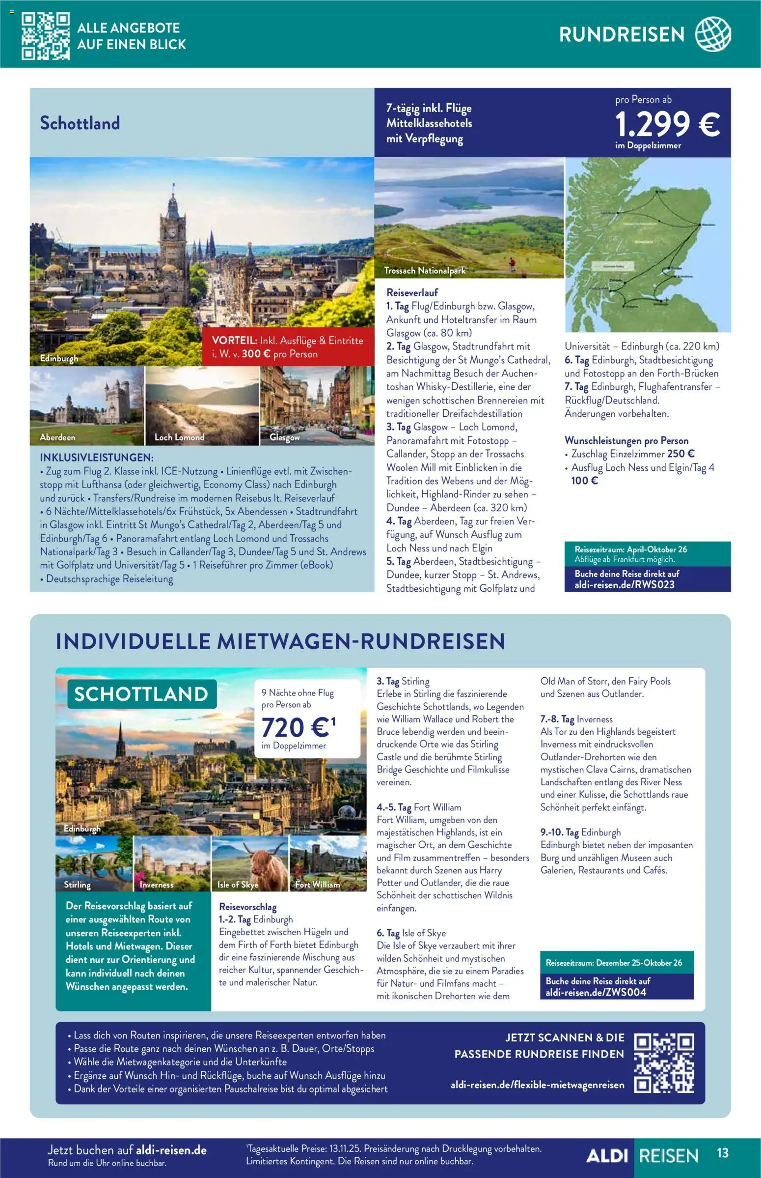 Aldi Reisen  Reisemagazin – gültig ab 01.12.2025 | Seite: 13