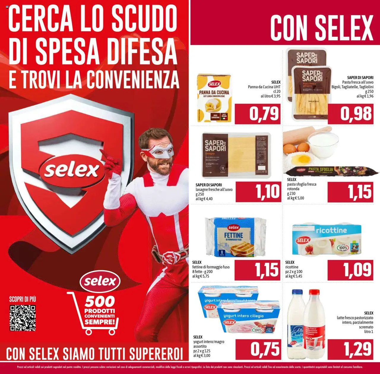 Volantino Emisfero del 09.10.2025 | Pagina: 24 | Prodotti: Tagliatelle, Pasta sfoglia, Latte, Formaggio