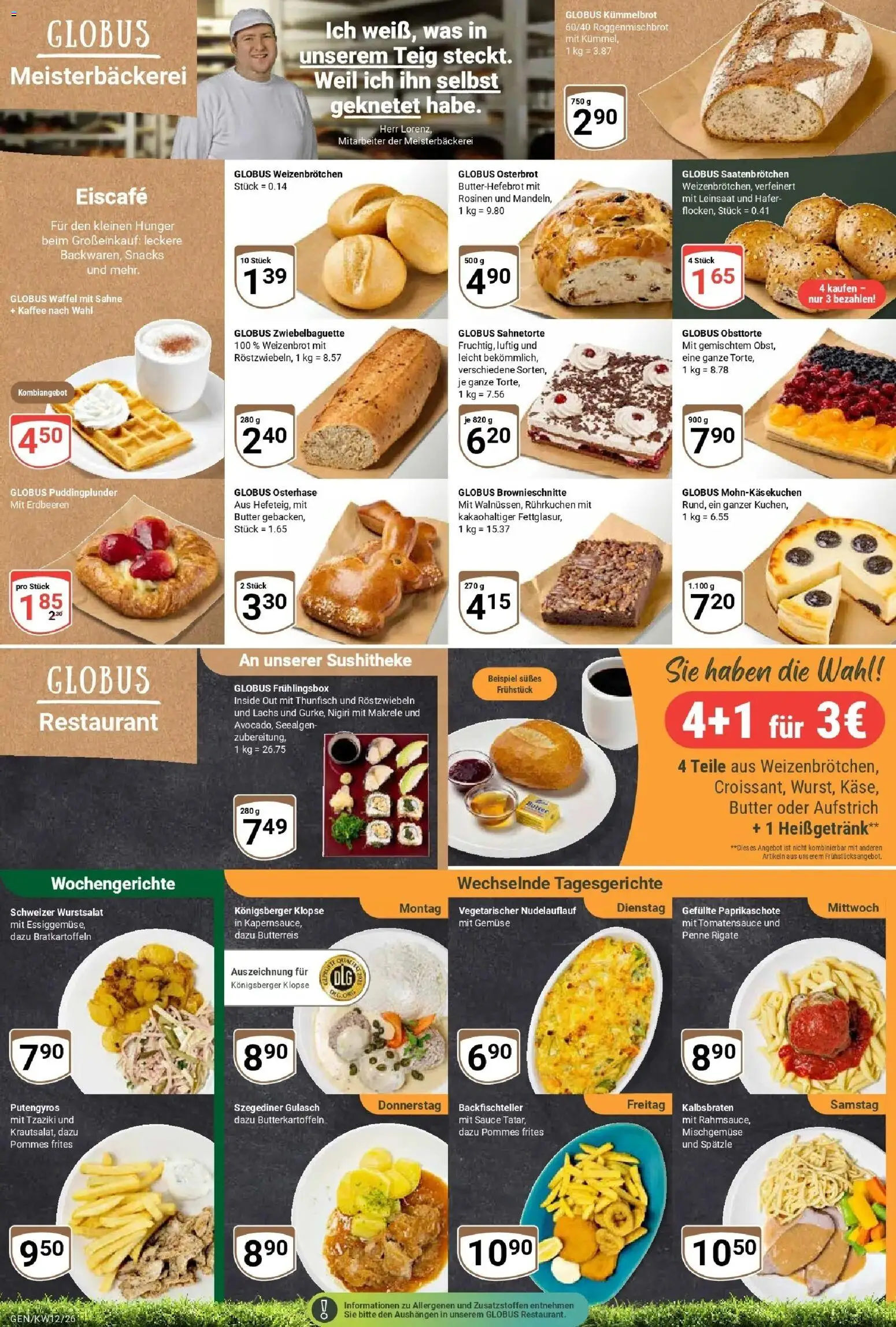 Globus prospekt Gensingen	 – gültig ab 15.03.2026 | Seite: 6 | Produkte: Rosinen, Lachs, Gemüse, Sahne