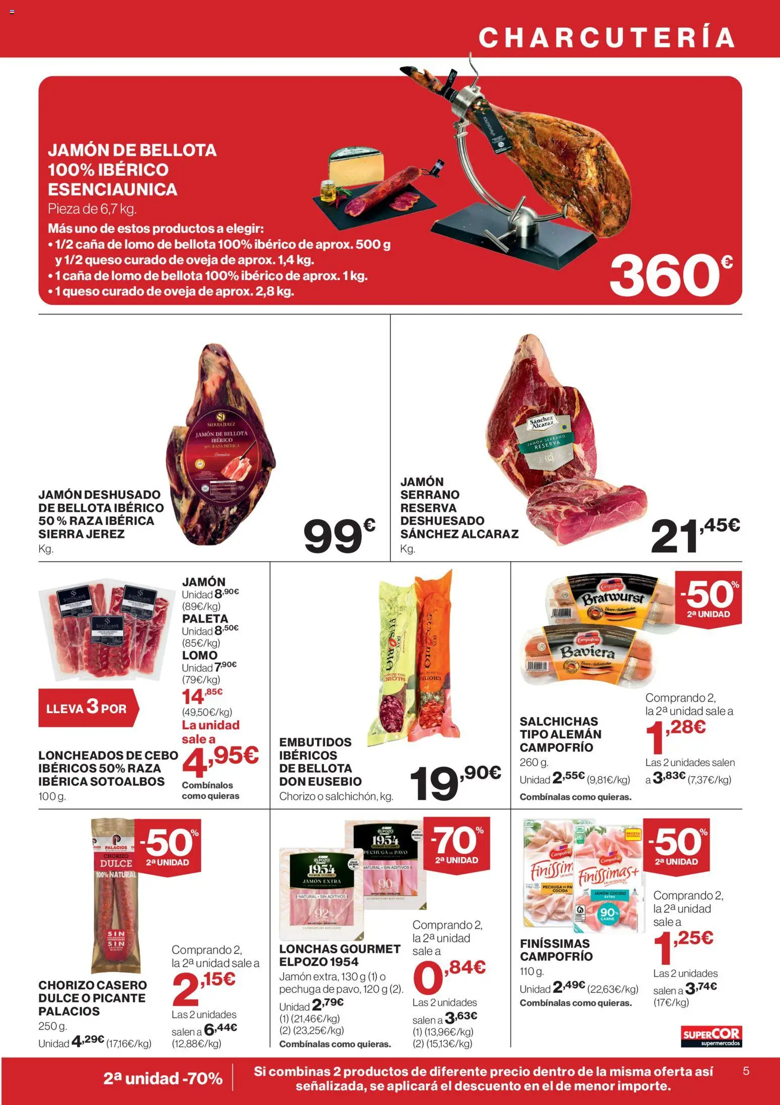 Supercor Canarias │ válido desde el 25.03.2026 | Página: 5 | Productos: Queso, Jamón, Jamón cocido, Νυχτικό