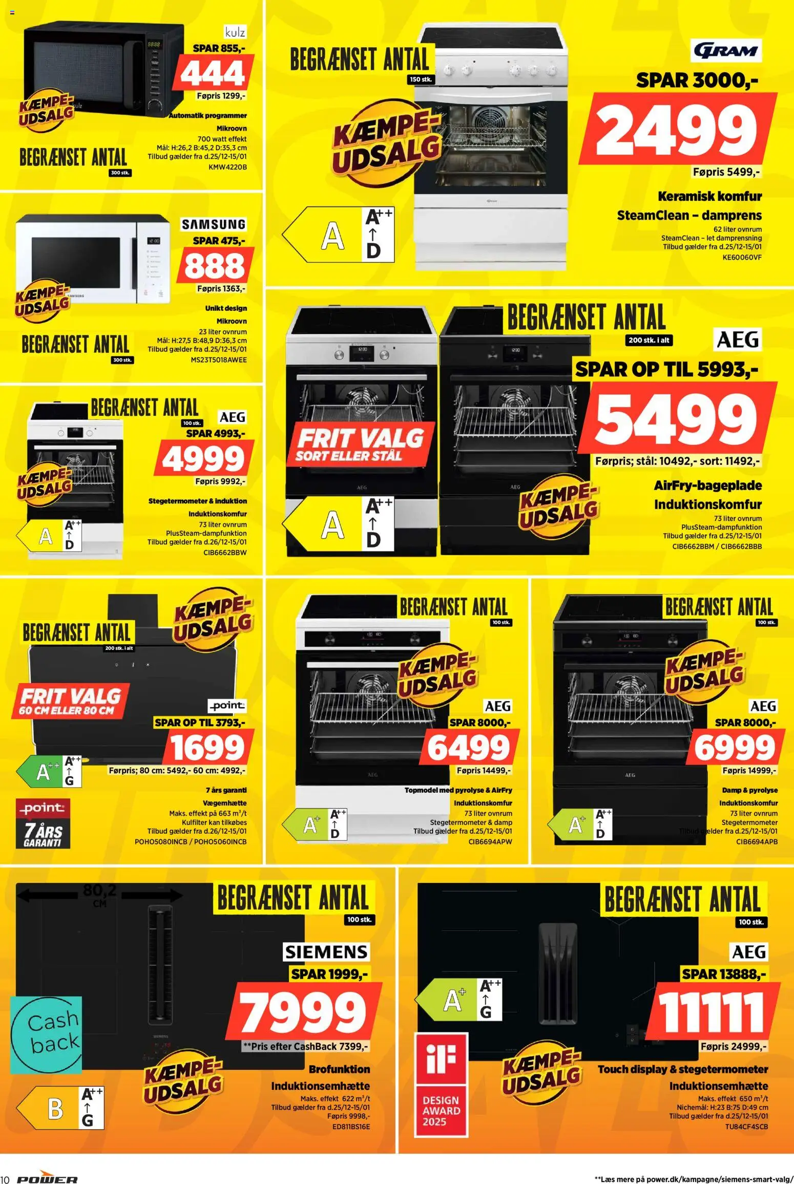 Power tilbudsavis – gyldig fra 09.01.2026 | Side: 10 | Produkter: Komfur