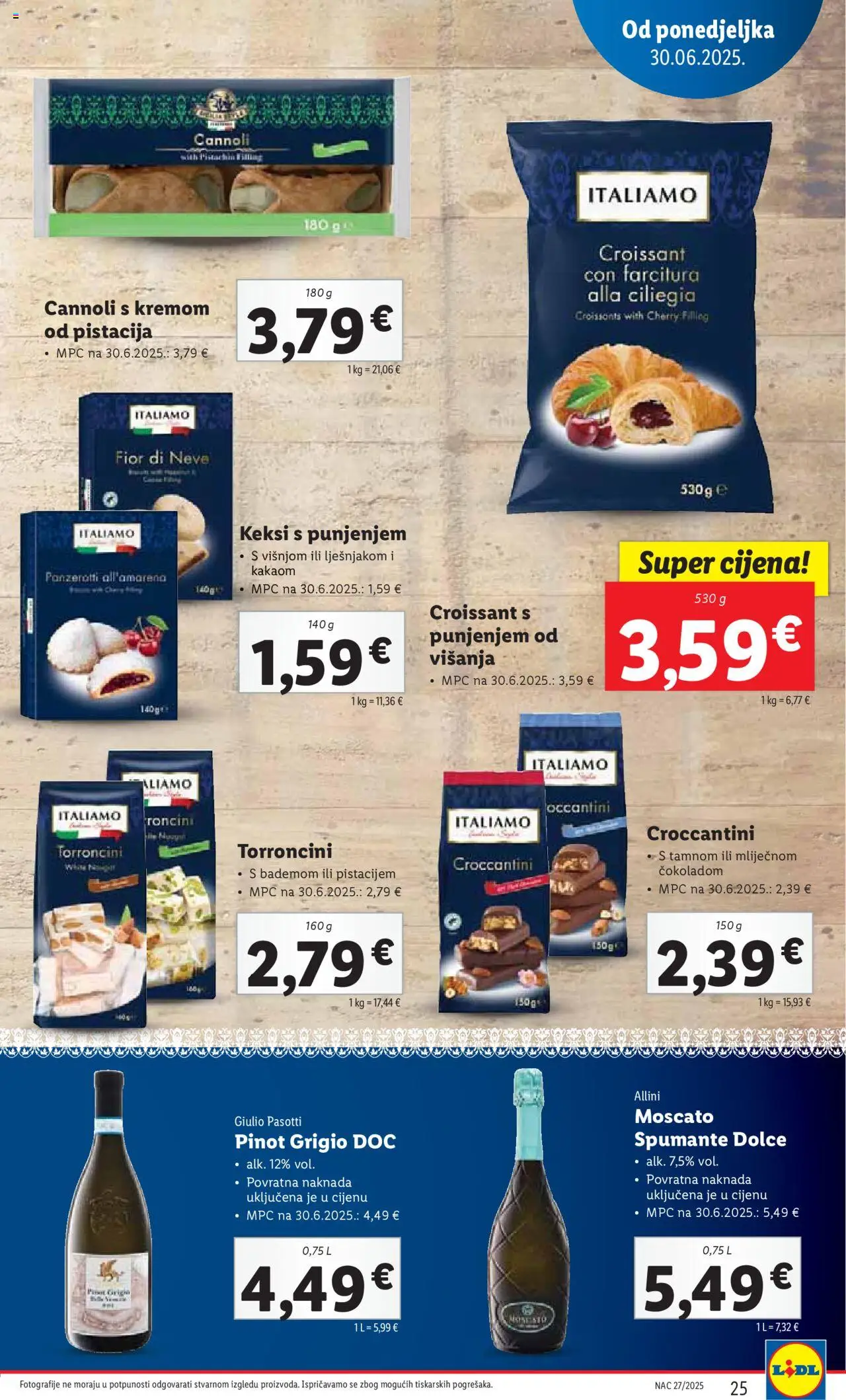 Lidl katalog | vrijedi od 30.06.2025 | Stranica: 25 | Proizvodi: Keksi