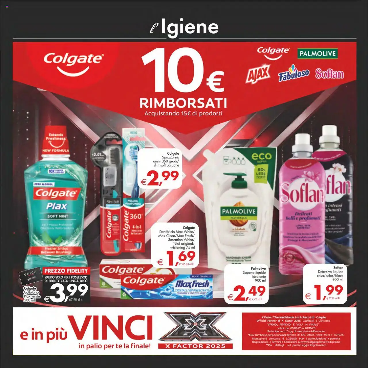 Volantino Decò del 14.10.2025 | Pagina: 34 | Prodotti: Sapone, Dentifricio, Spazzolino, Collutorio