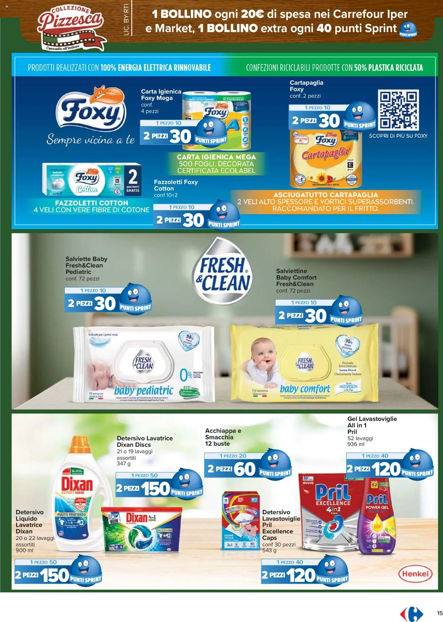 Volantino Carrefour del 17.02.2026 | Pagina: 15 | Prodotti: Carta igienica, Smacchiatore, Tè, Fazzoletti