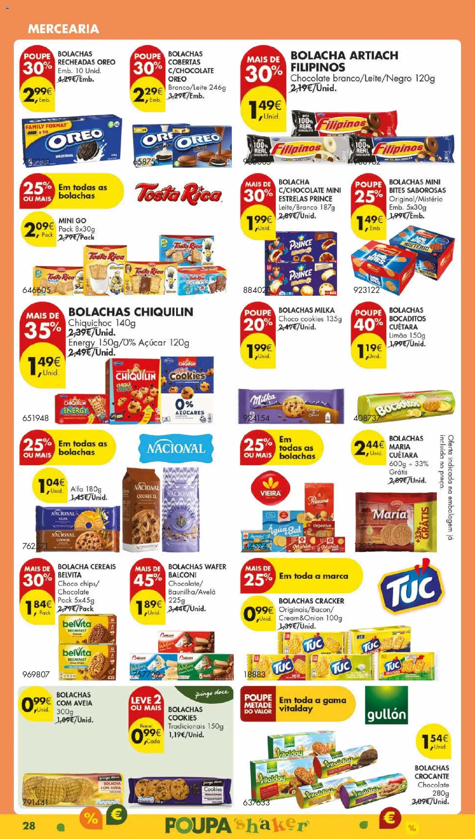 Pingo Doce folheto │ válido de 28.10.2025 | Página: 30 | Produtos: Agua, Filipinos, Bolachas milka, Açúcar