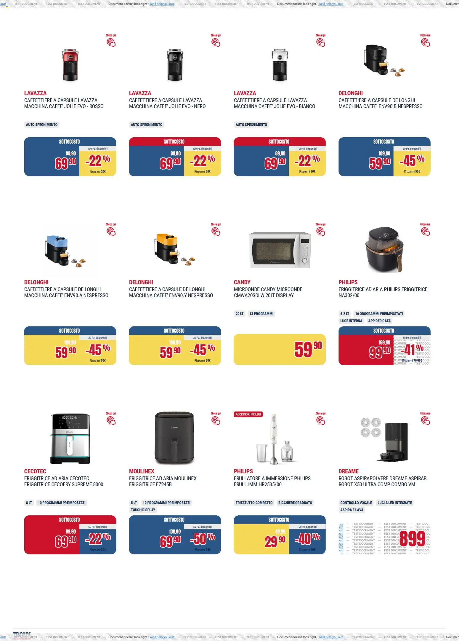 Volantino Trony del 13.12.2025 | Pagina: 11 | Prodotti: Friggitrice ad aria, Aspirapolvere, Lavazza, Friggitrice